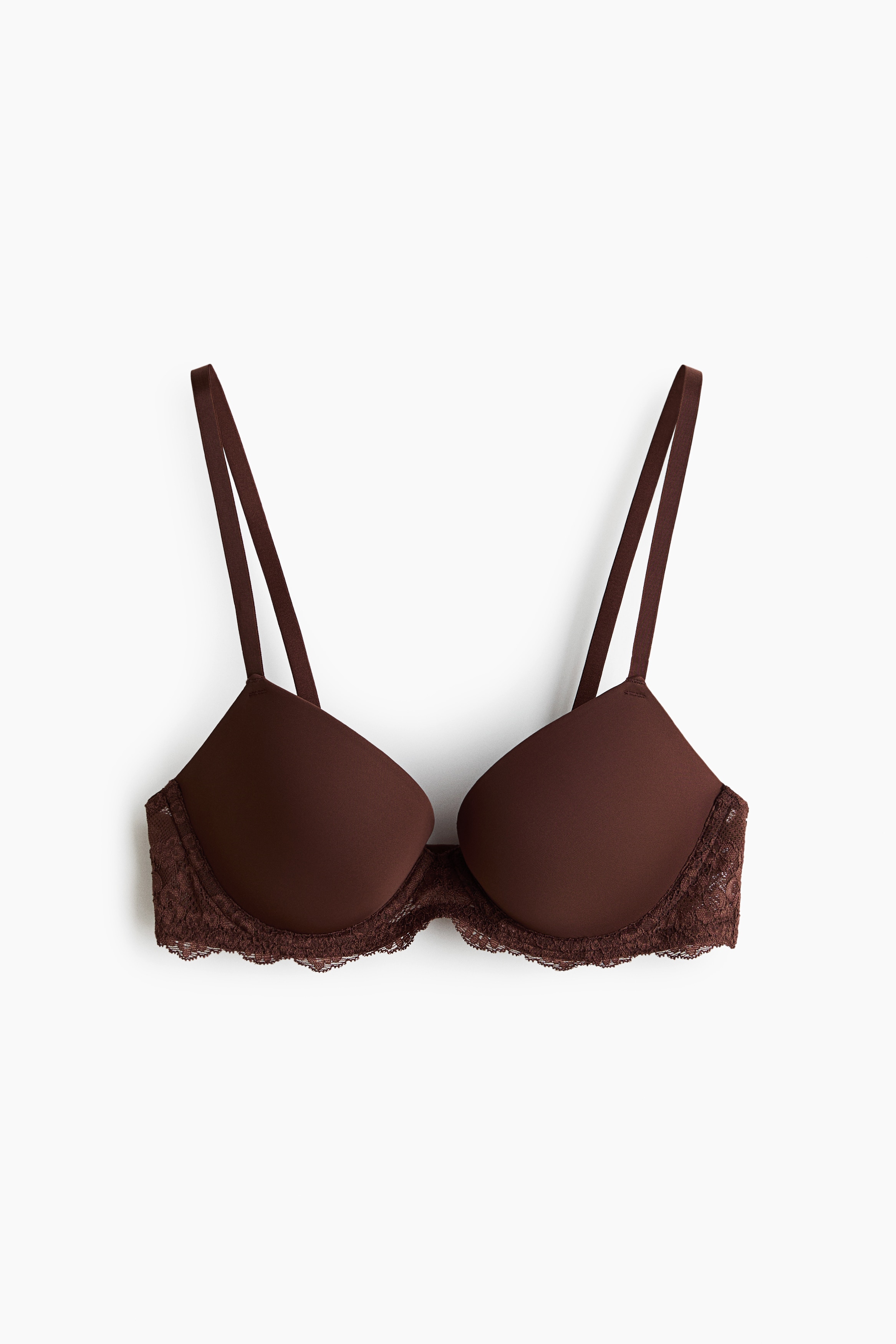 Microfiber Push-Up Bra - Brown/Light pink/Black