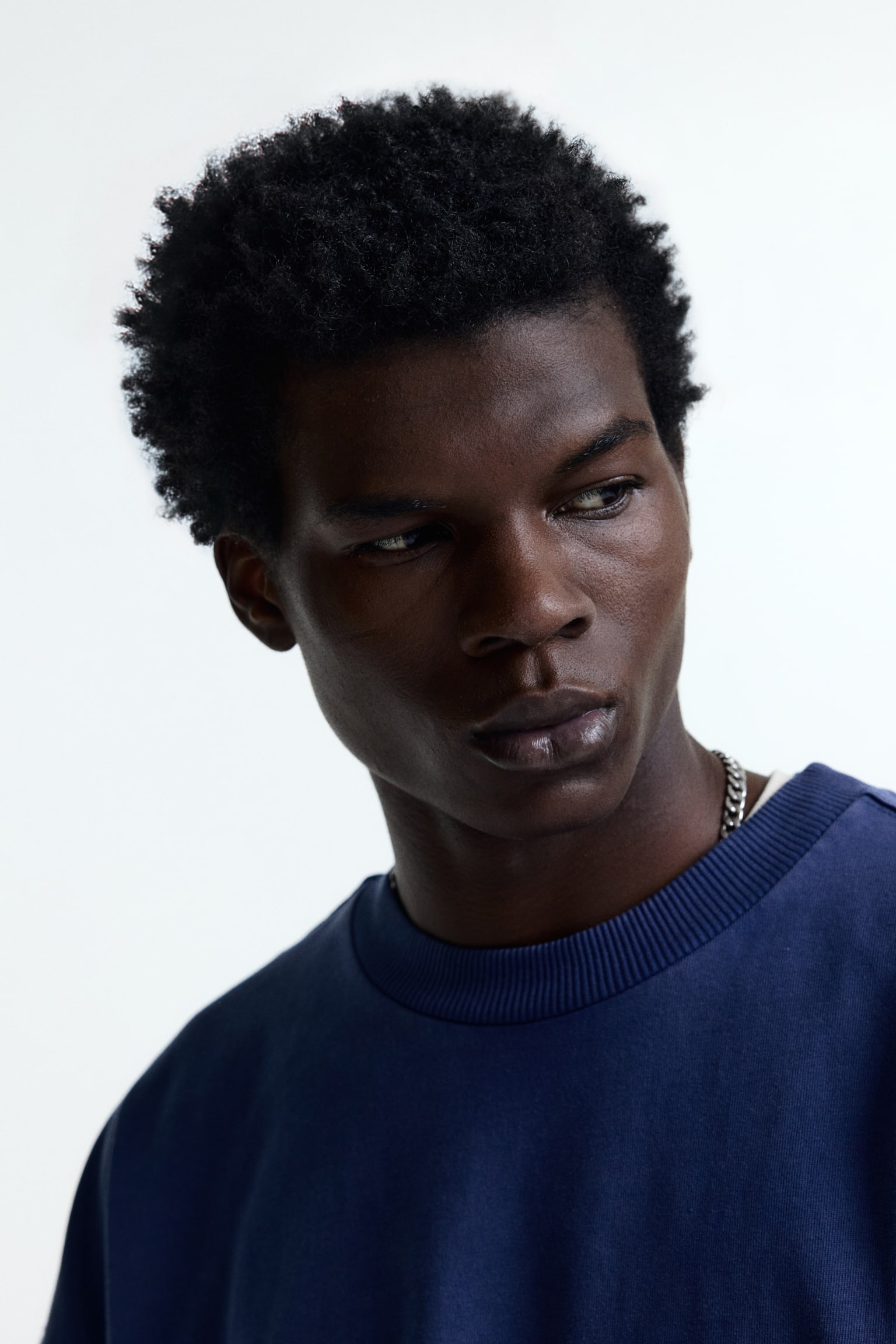 Oversized Fit T-shirt - Dark blue - 4