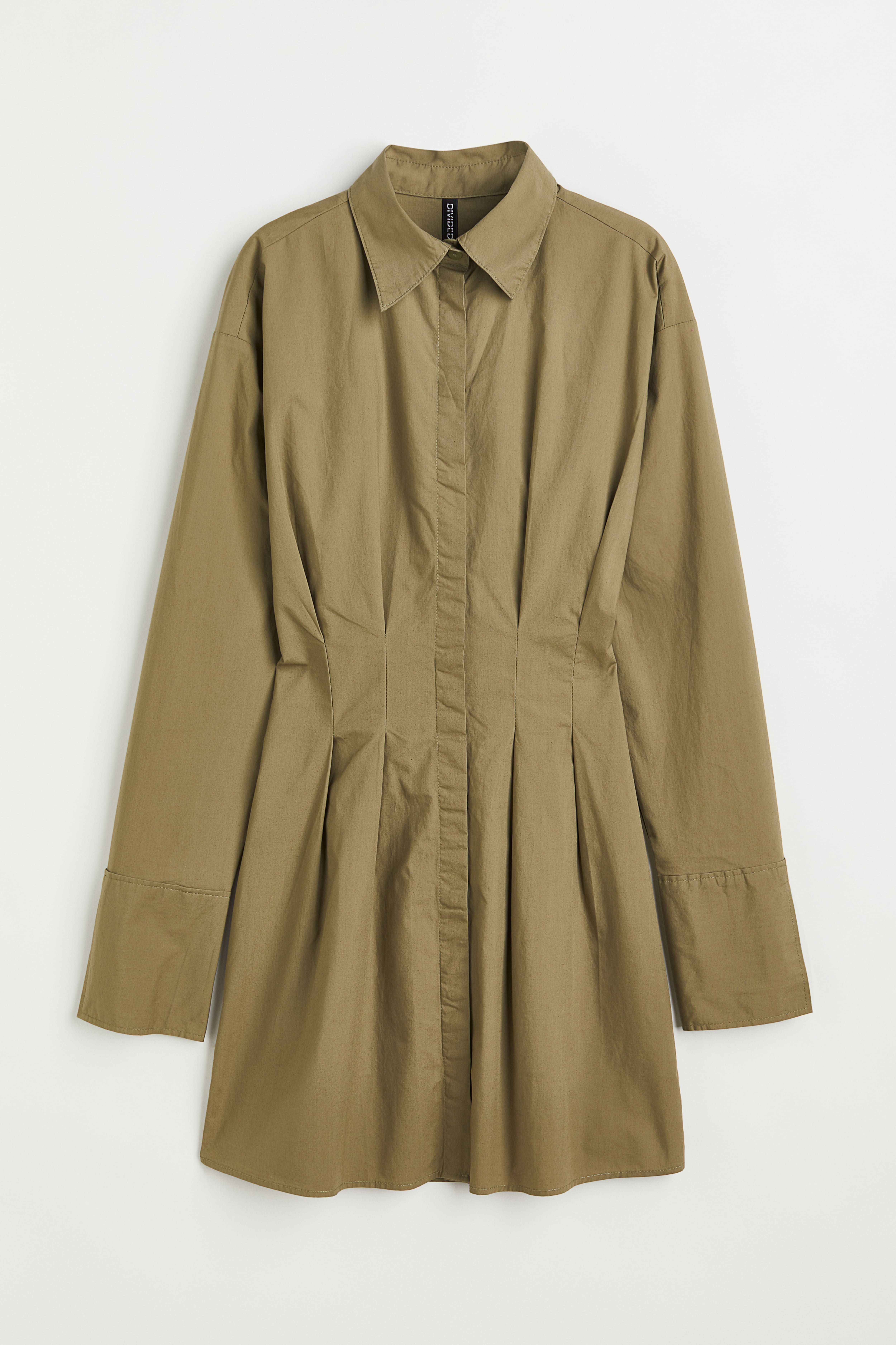 H&m shops khaki dress