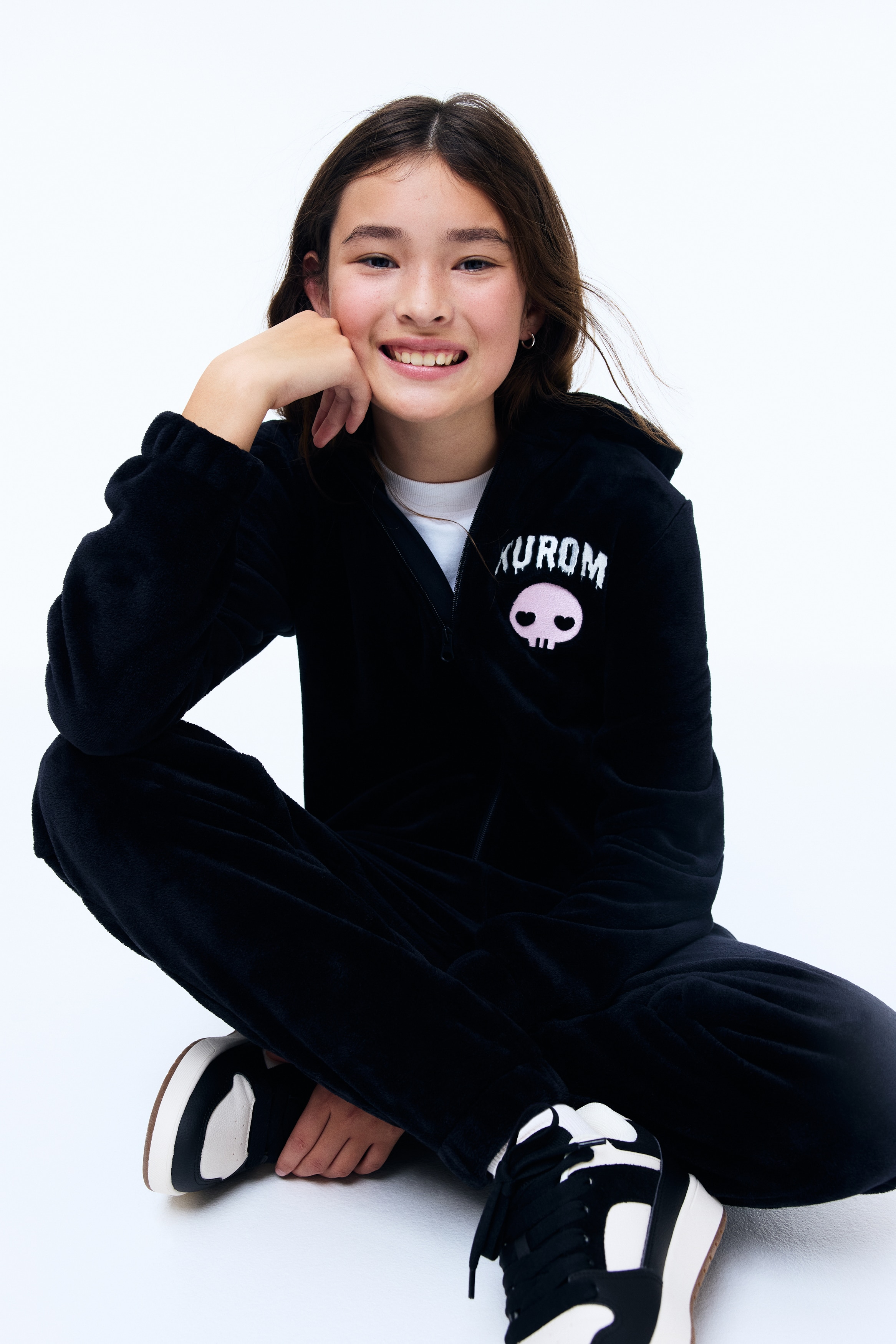 Black/Kuromi Pile Jumpsuit for kids | H&M CA