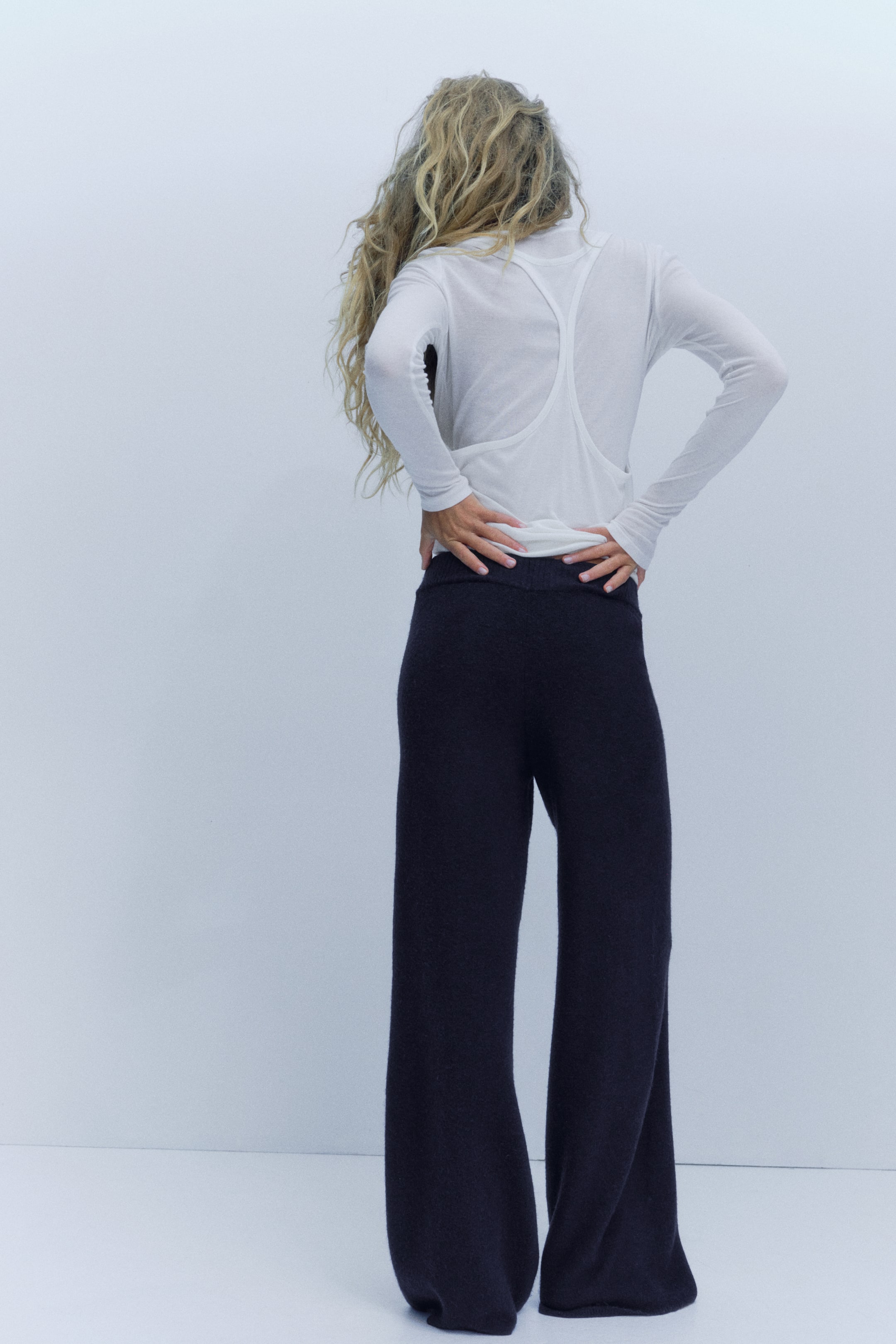 Wide-Leg Knit Pants