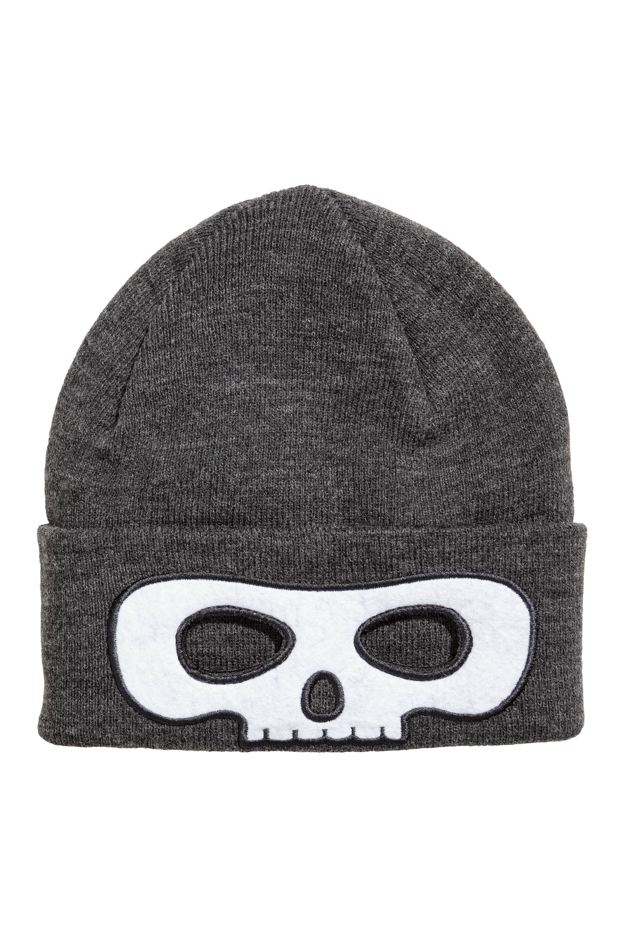 View larger image: Fine-knit hat - Dark grey/Skull - Kids | H&M GB 1