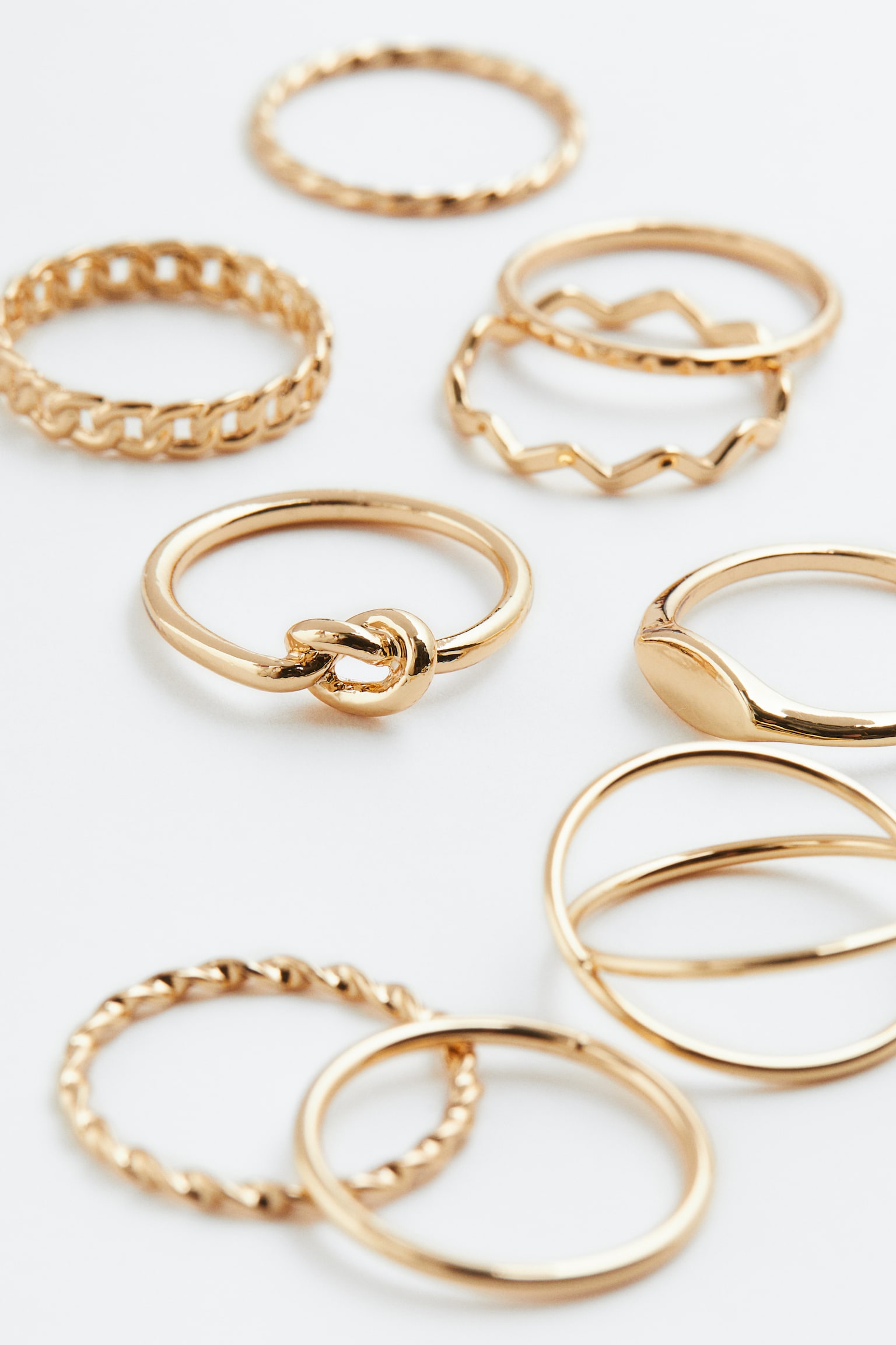 11-pack Rings - Gold colour/Silver colour/Gold colour/Silver colour/Gold colour - 2