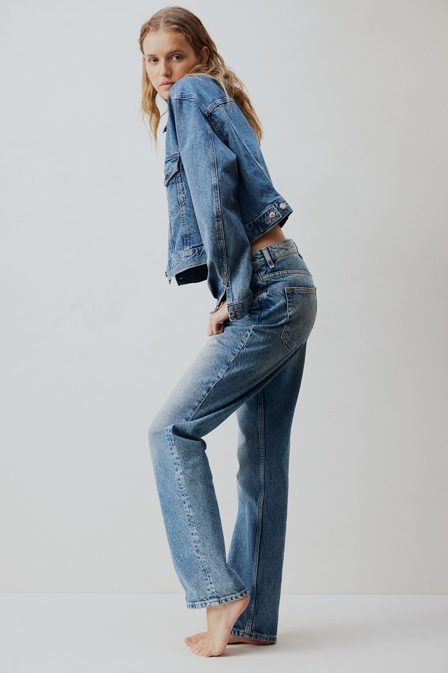 Straight High Jeans - Light denim blue/Black/Denim blue/Light denim blue/Navy blue/Denim grey - 6