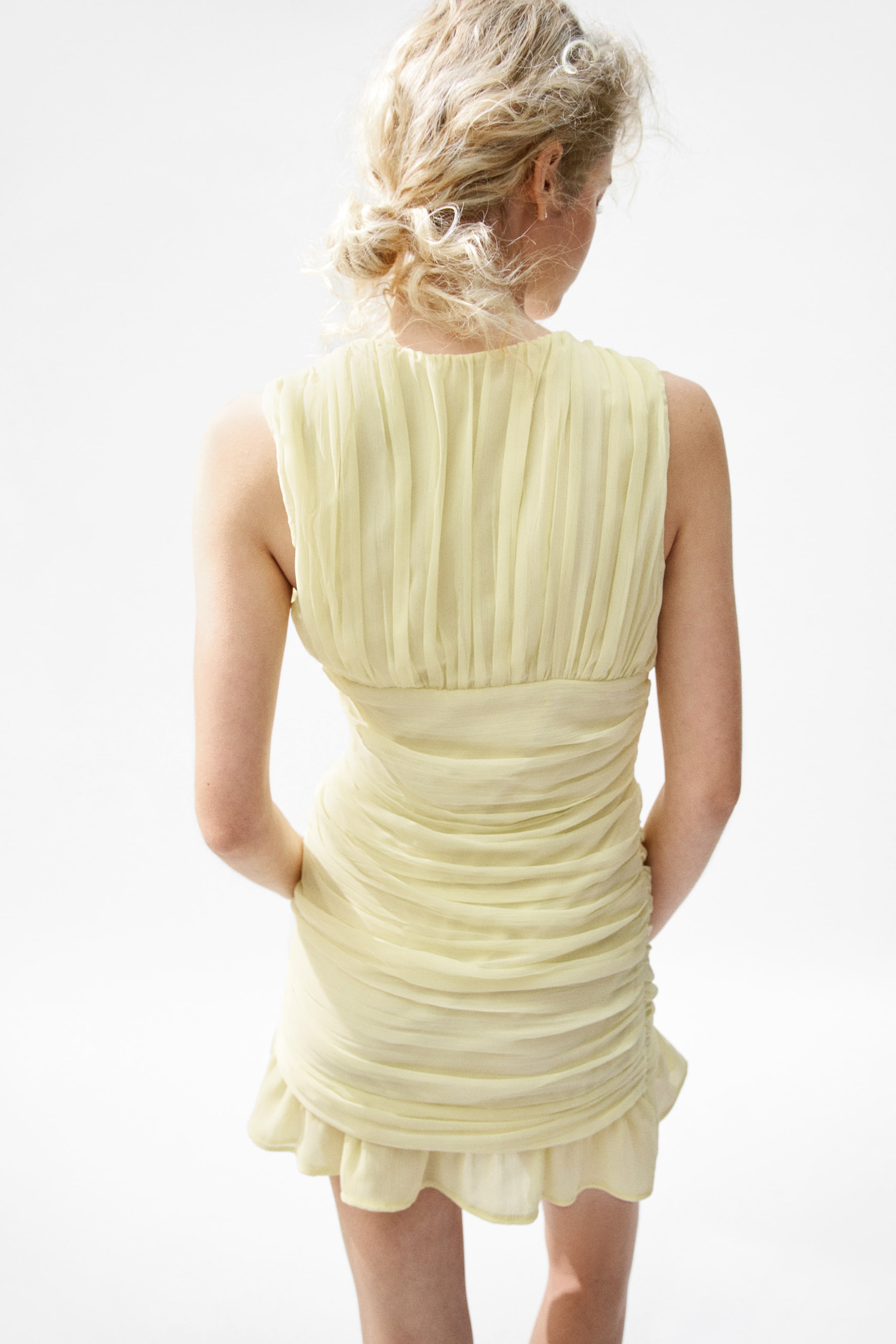 Draped Chiffon Dress