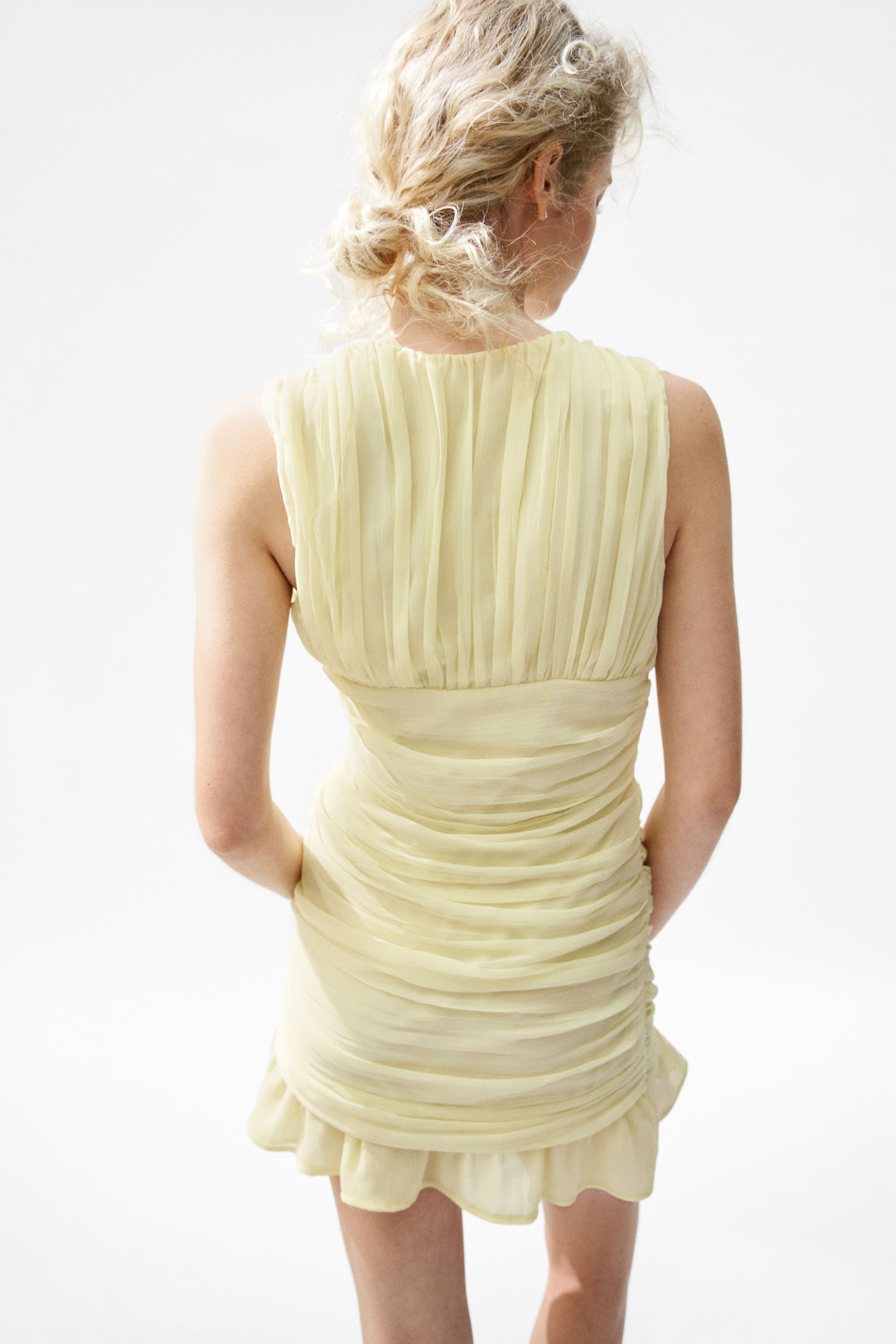 Draped Chiffon Dress