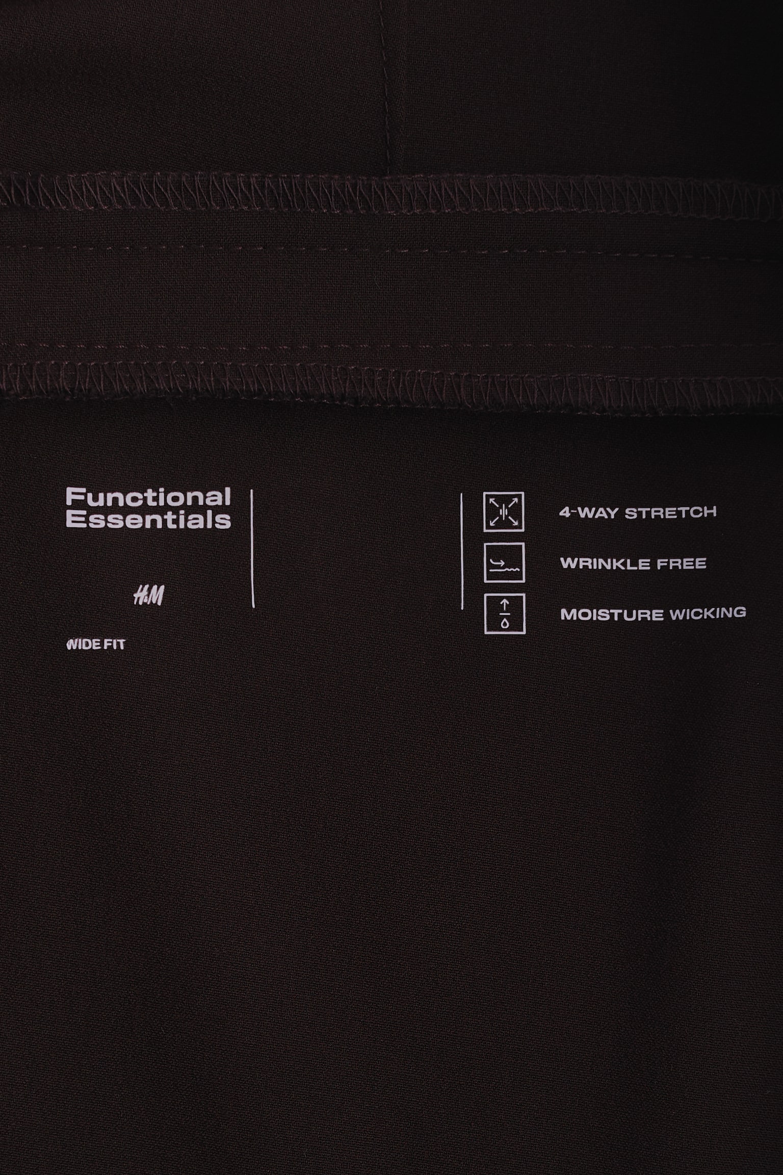 Wrinkle-resistant Wide tailored trousers - Dark brown - 3