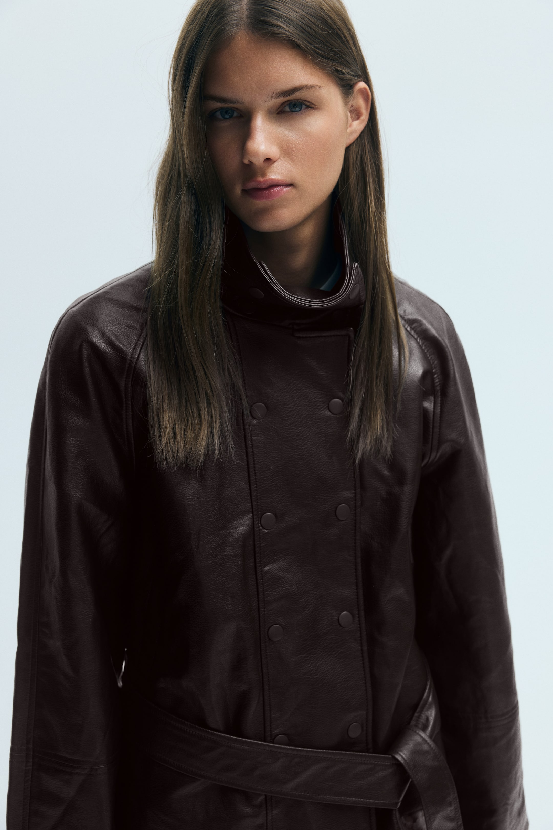Double-Breasted Coated Jacket