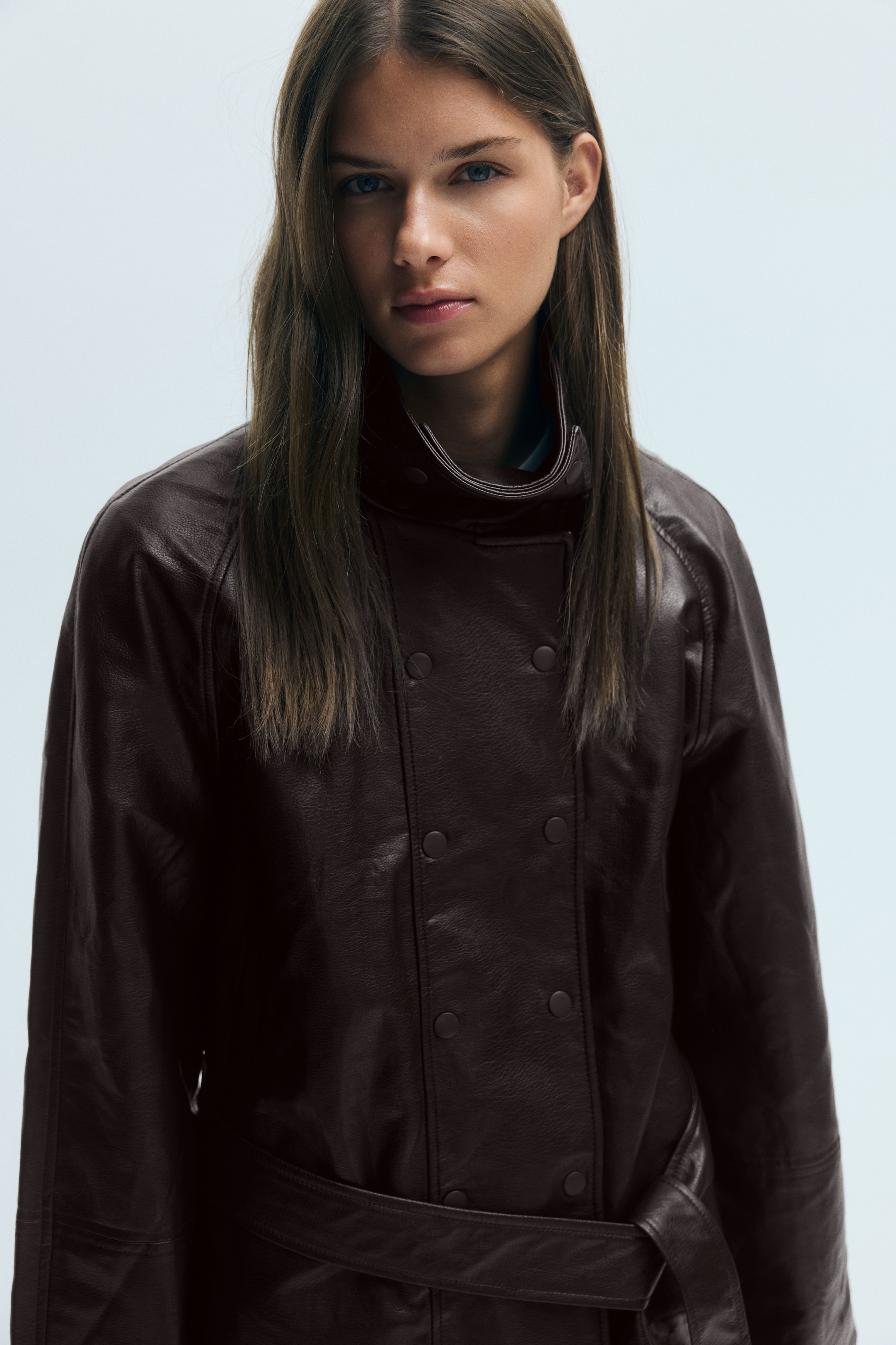 Double-Breasted Coated Jacket