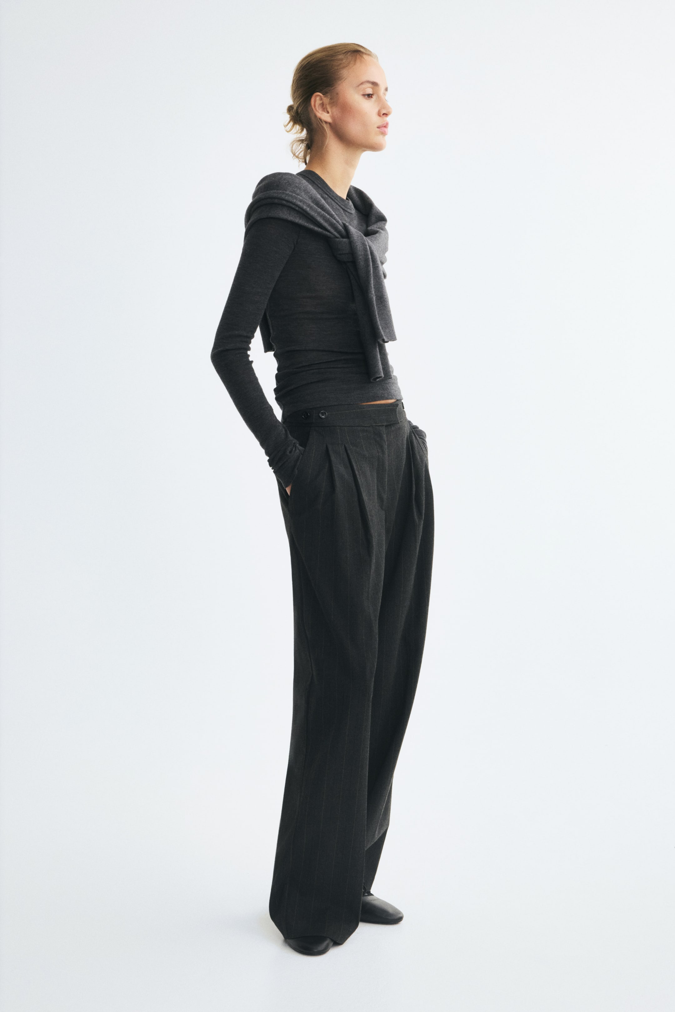 Wide-Leg Dress Pants