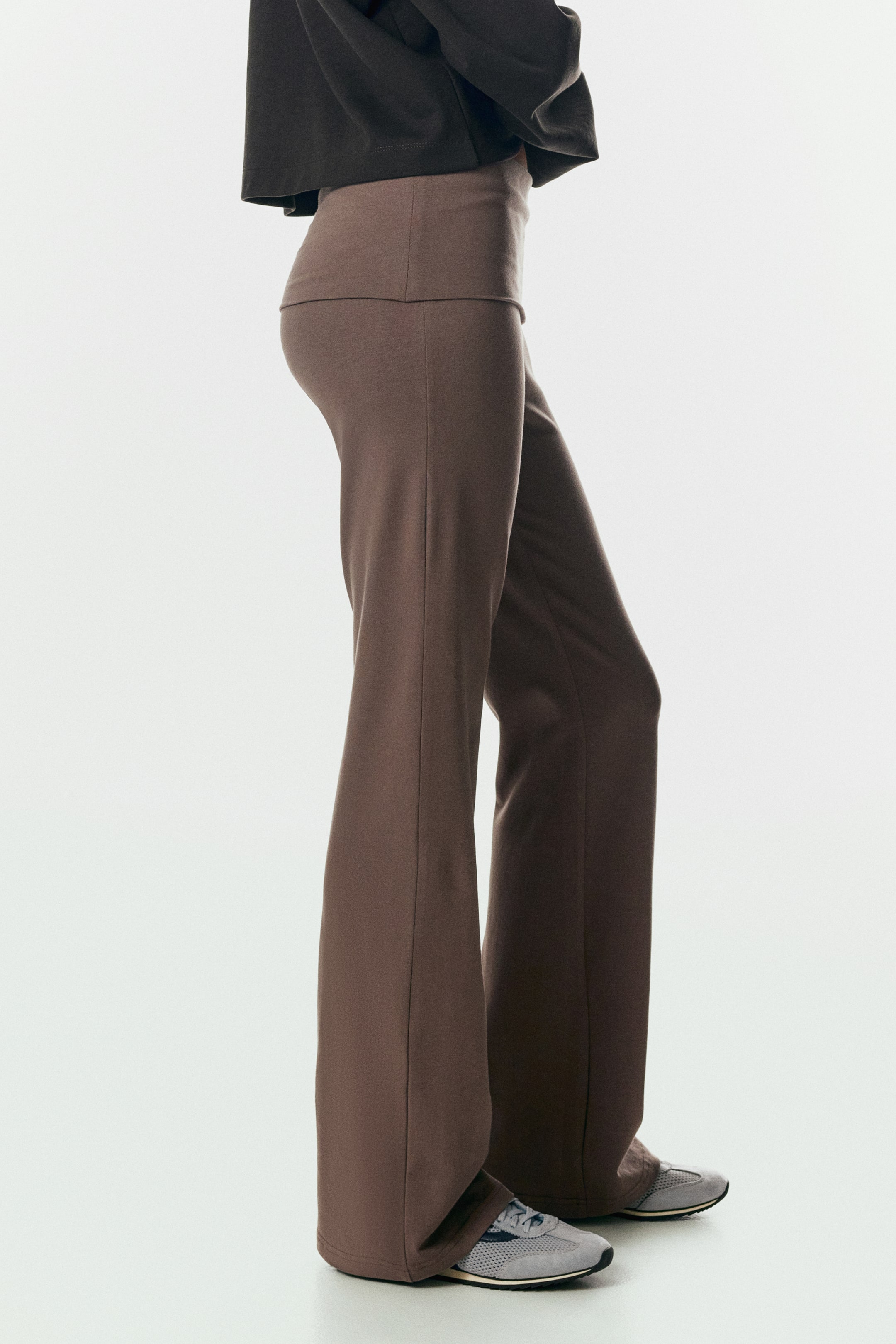 Ver imagen más grande: Pantalón de algodón con cintura plegable - Topo oscuro - MUJER | H&M ES 2