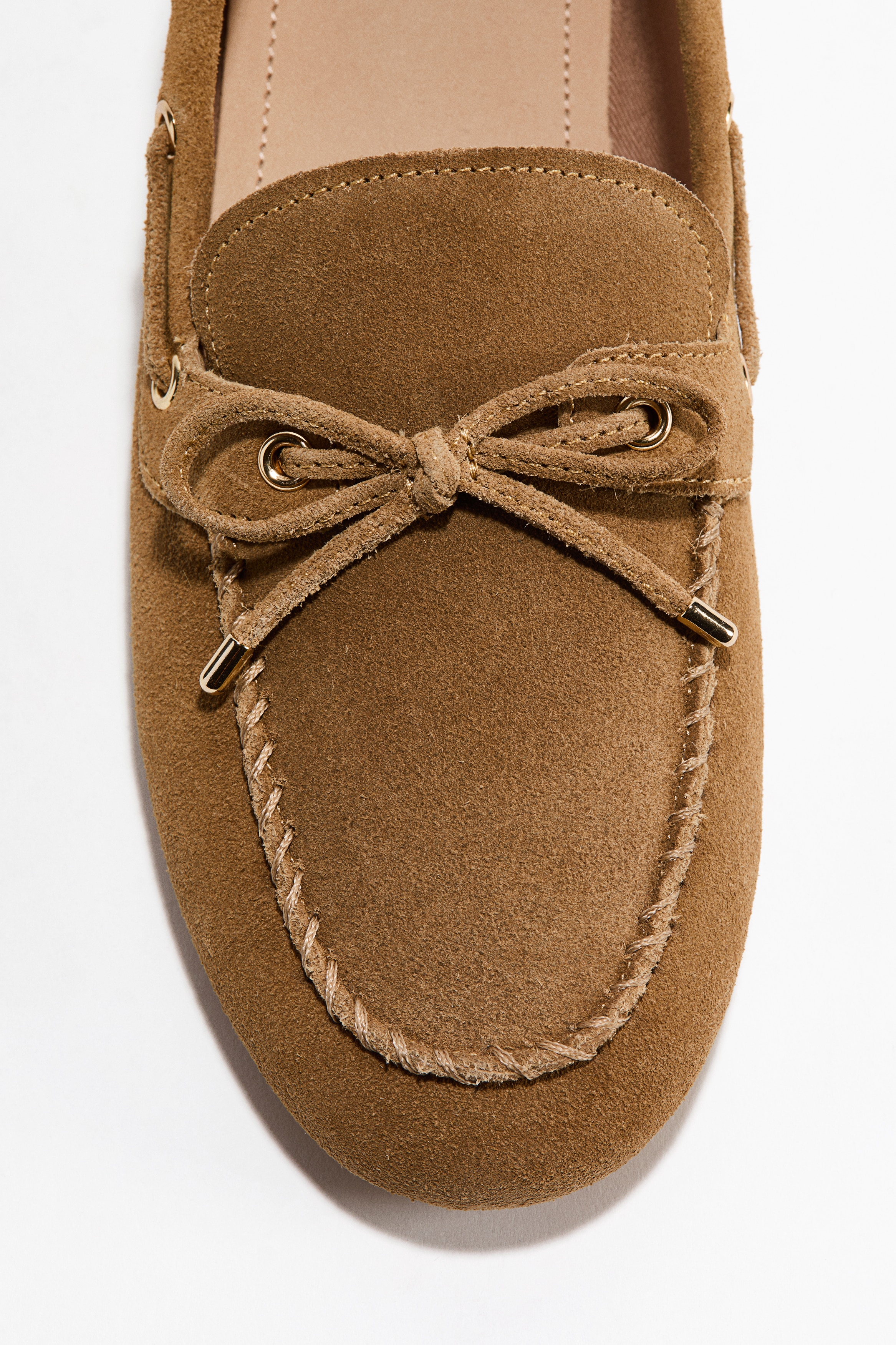 Chaussures de pont en cuir - Beige foncé/Beige foncé