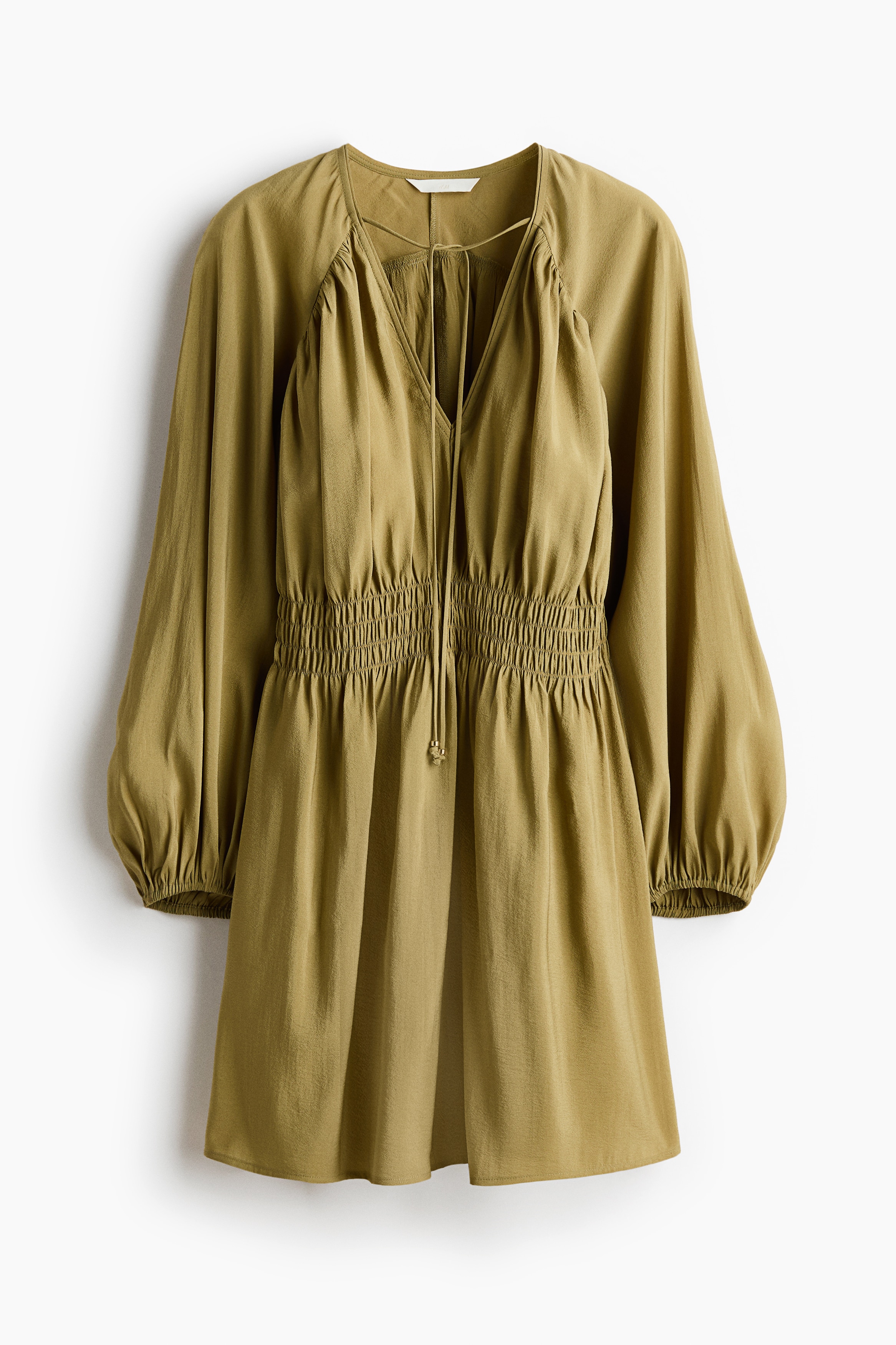 Oversized tunic dress - Khaki green/Light pink/Paisley pattern/Dark red