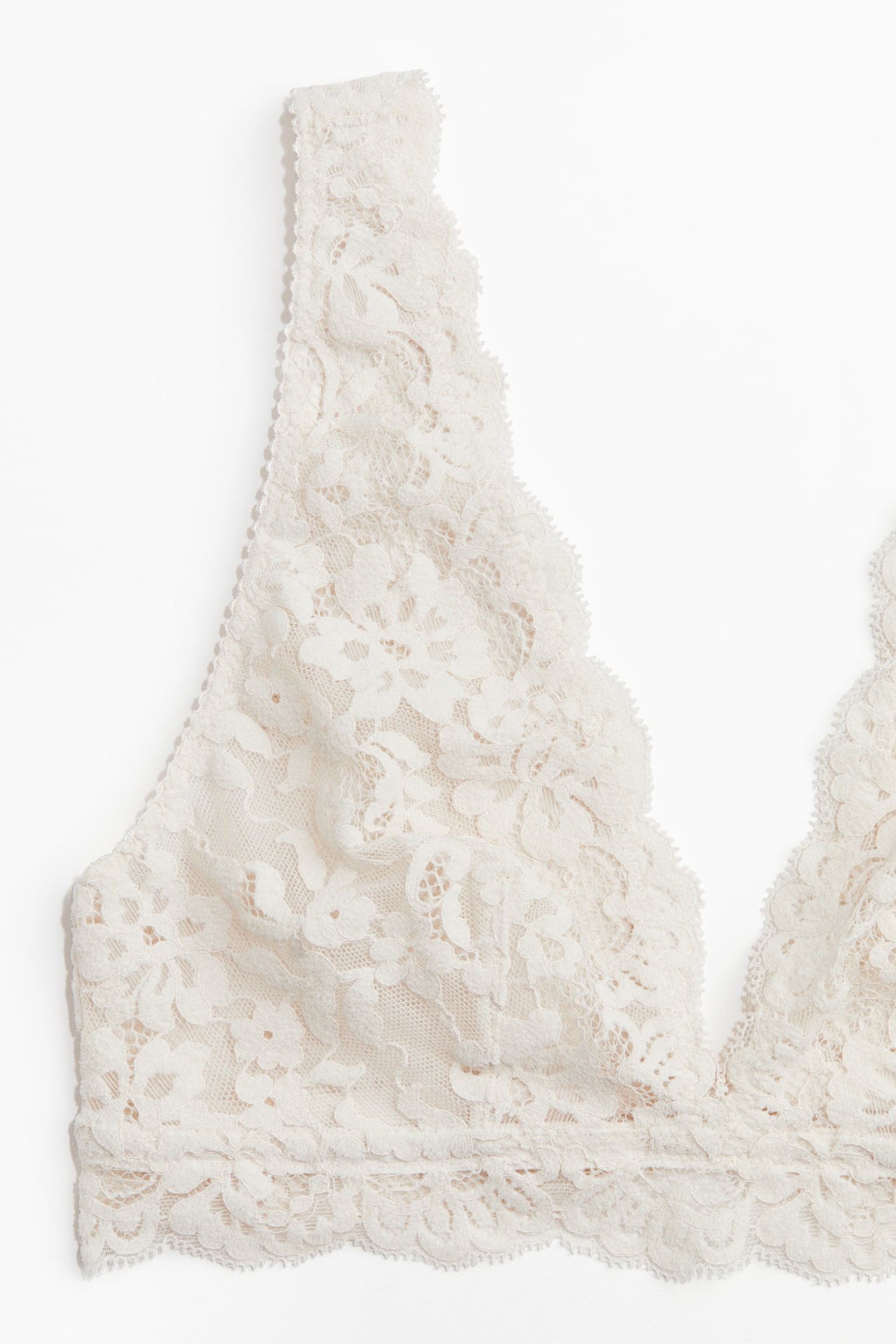 Bralette in pizzo - Beige pallido/Nero - 4