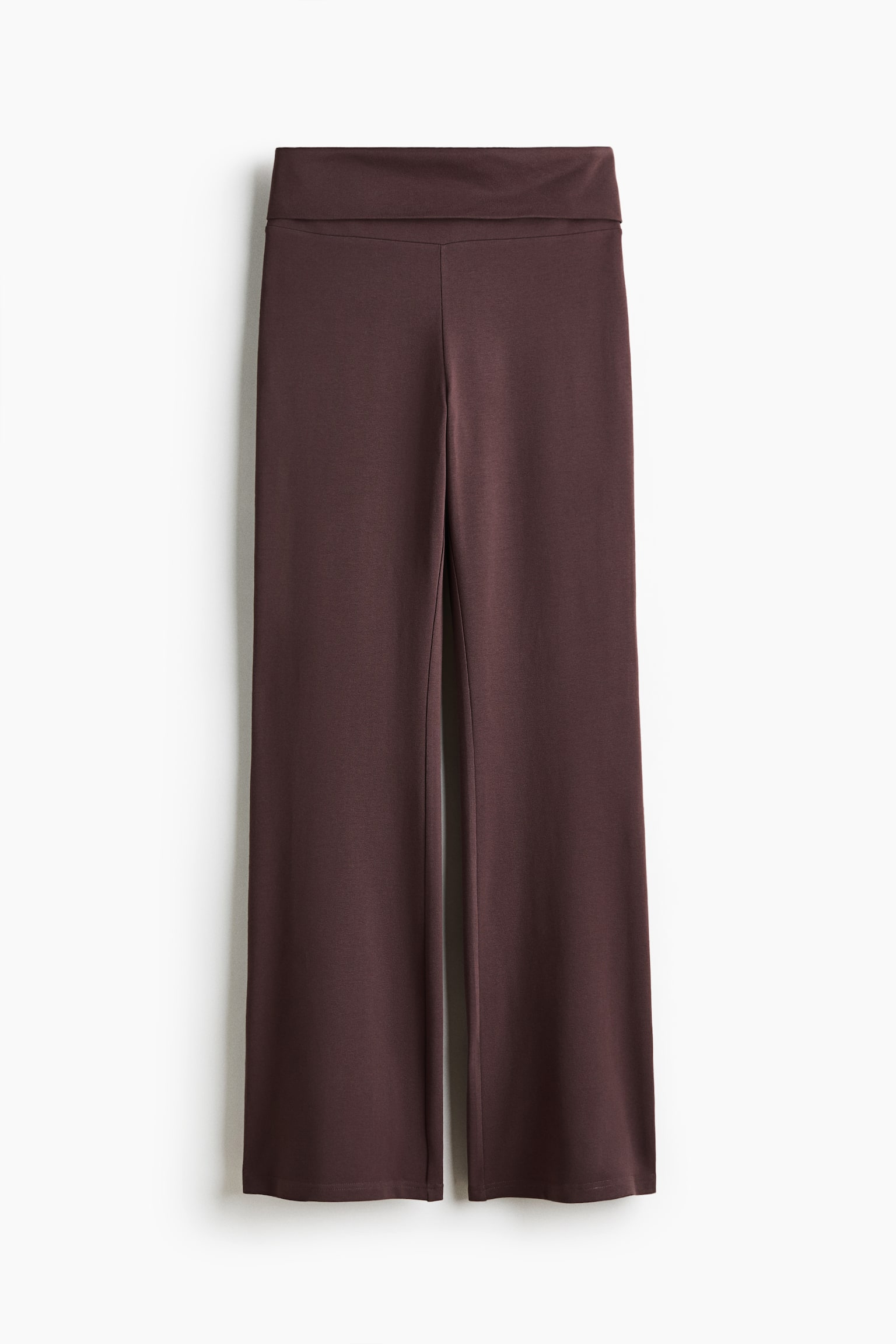 Foldover-waist cotton trousers - Plum purple/Dark mole/Black/Grey marl - 1