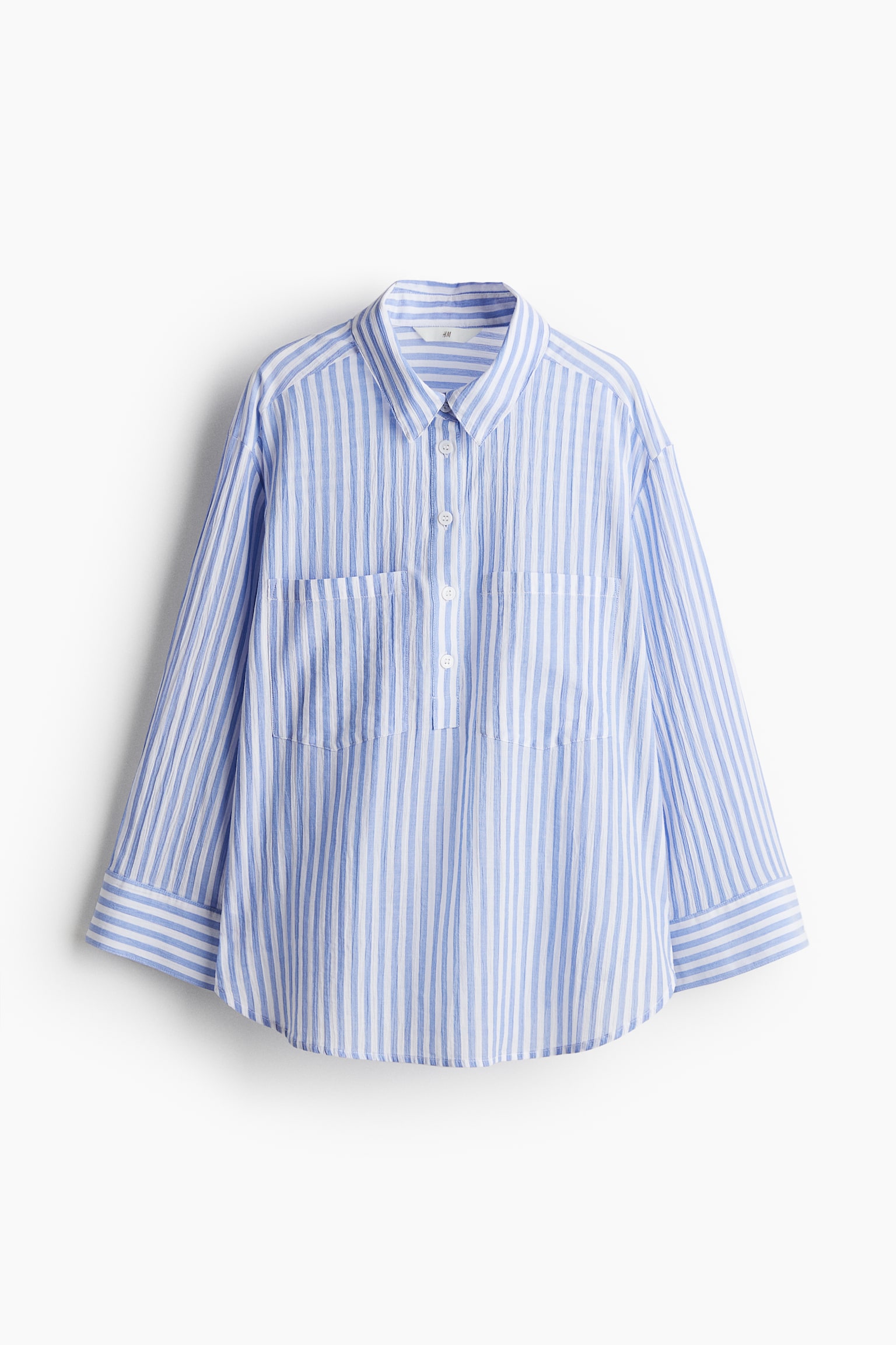 Popover Muslin Shirt - Blue/Stripe/Rust red/White - 2