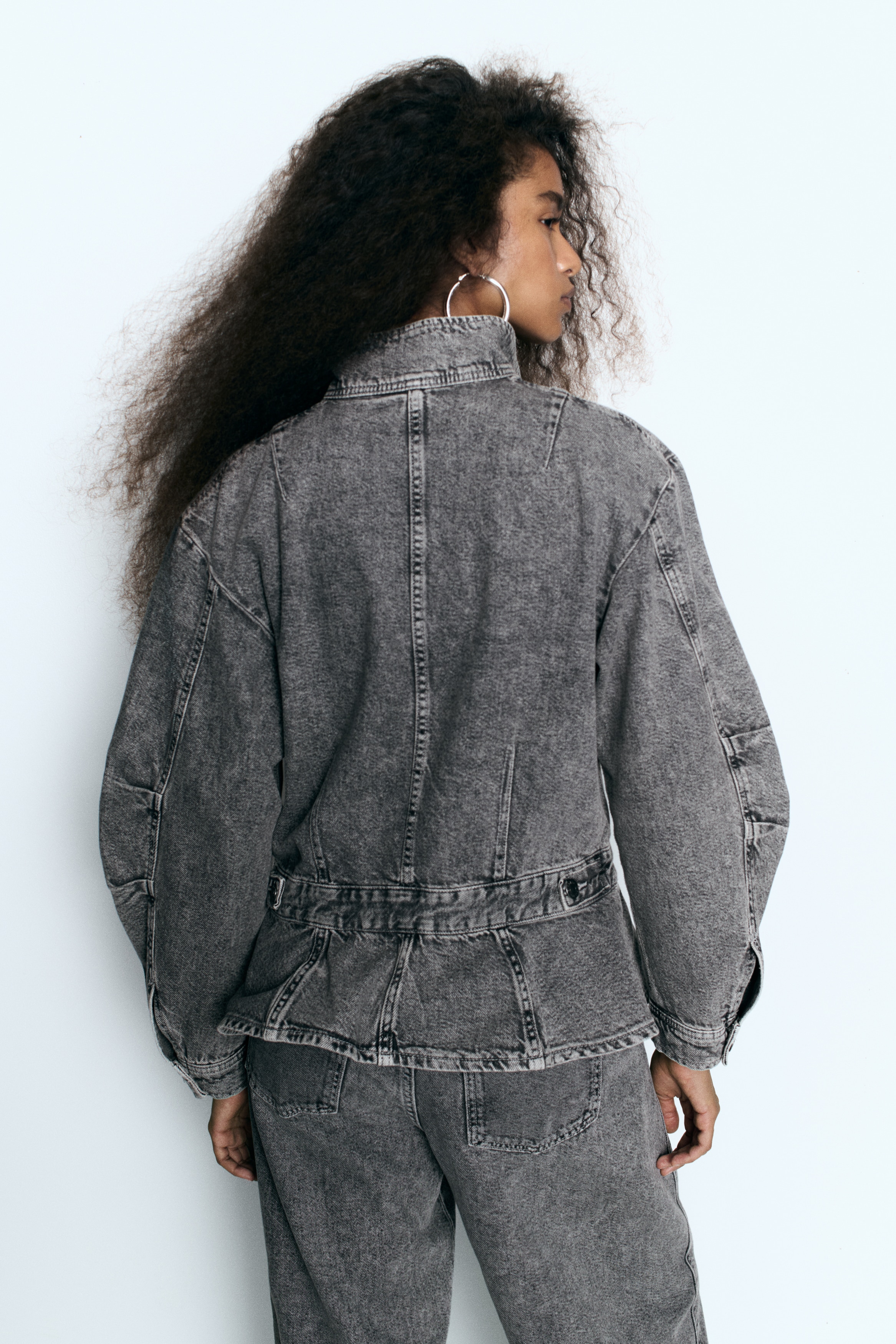 Denim Peplum Shirt - thumbnail 5