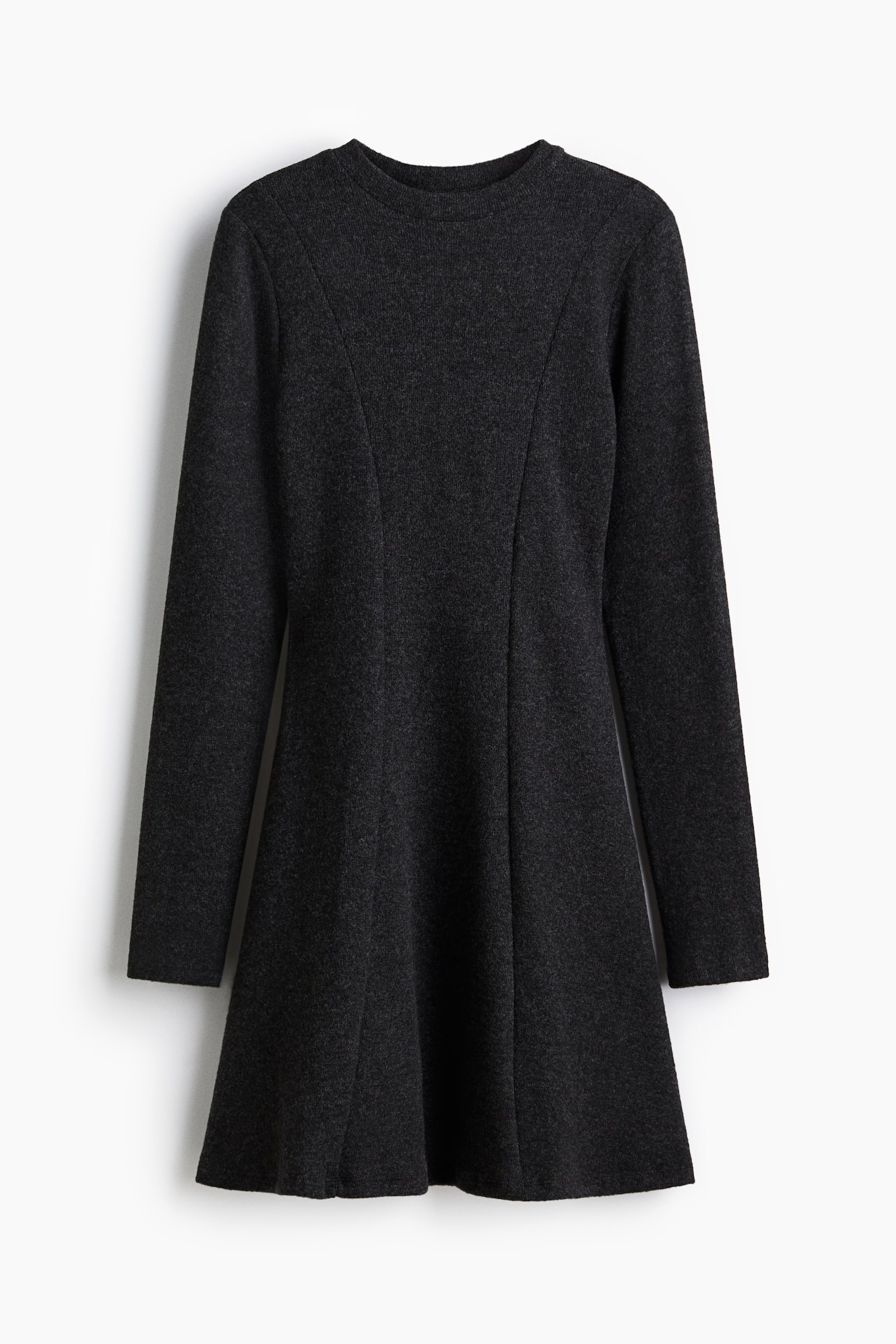 Женское платье H&M Knit Mini, цвет: Тёмный серый меланжевый — фото 1