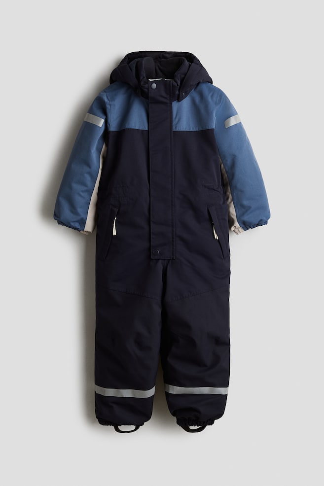 Waterproof room-to-grow snowsuit - Navy blue/Colour block/Black/Light dusty pink/Leopard print - 1