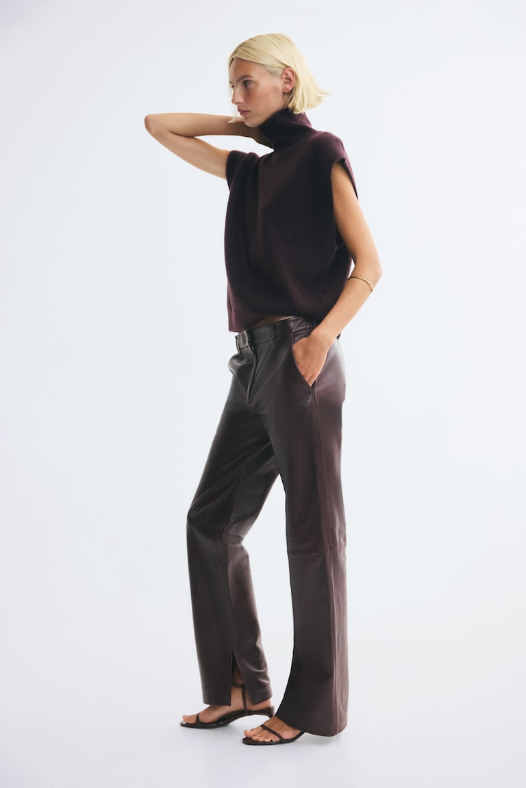 Pleteni prsluk s polurol-kragnom Loose Fit