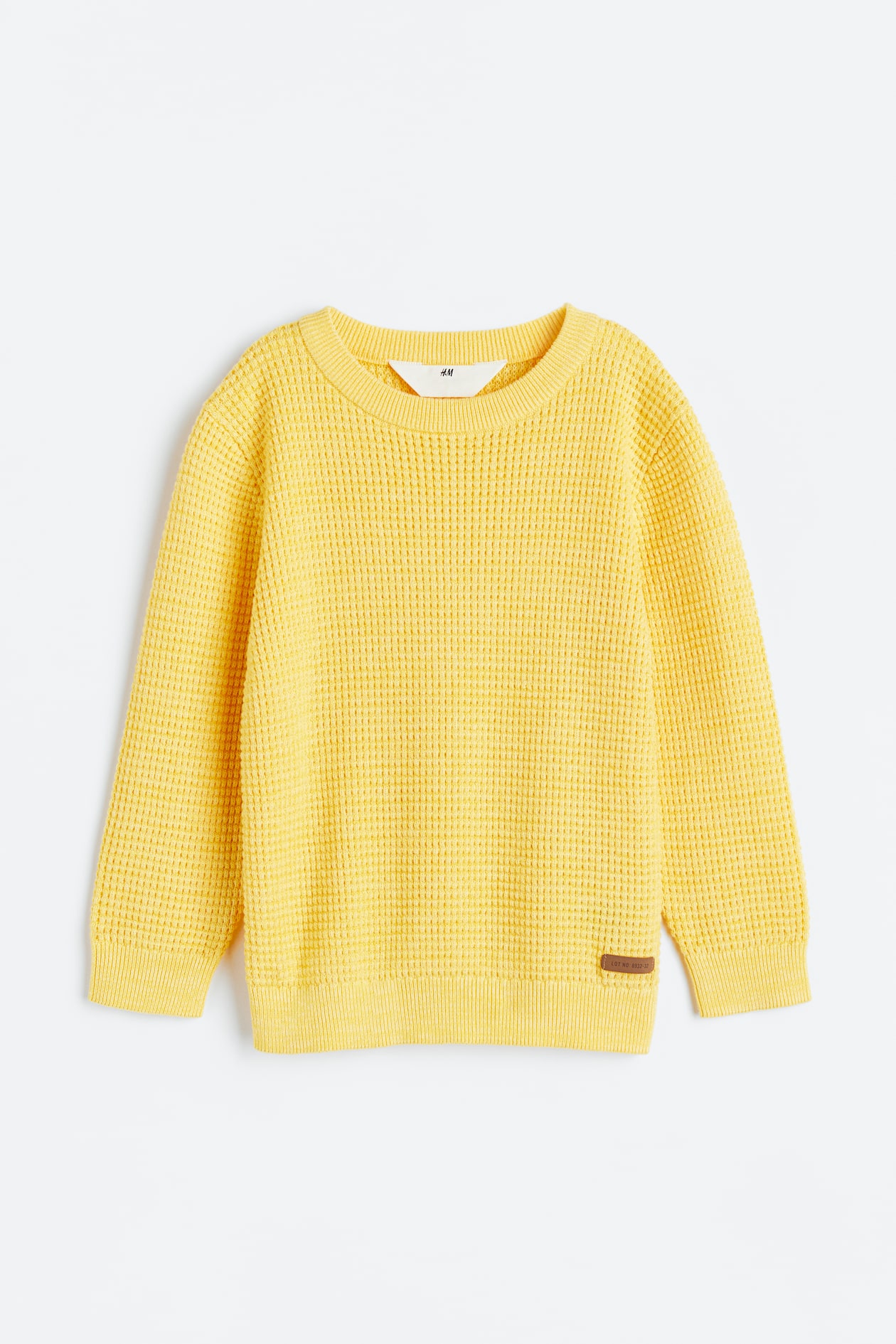 コットンワッフルニットセーター - イエロー - Kids | H&M JP