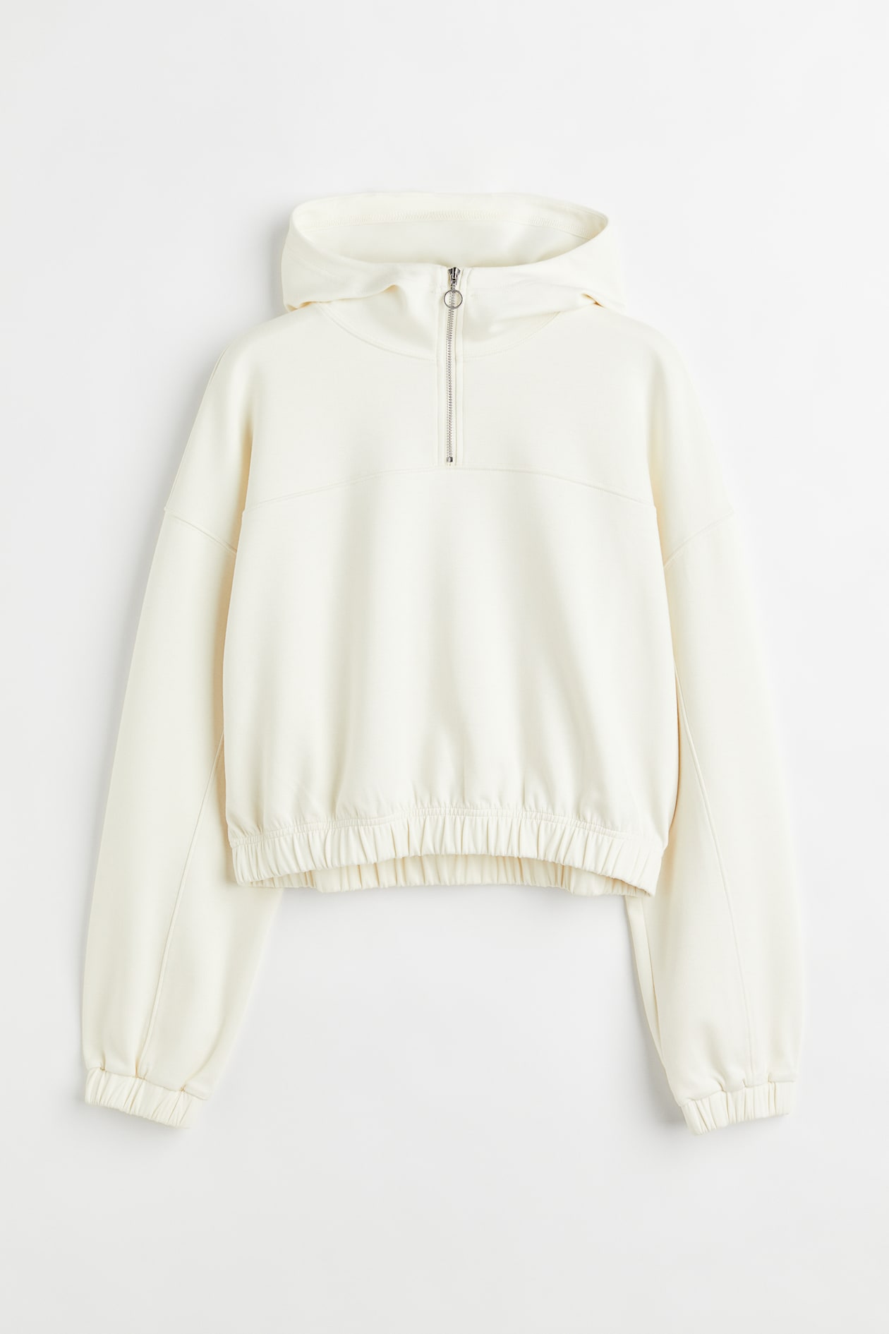 Half Zip Activewear Hoodie Cream Ladies H&M AU