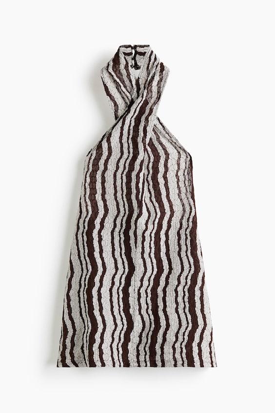 Женские топы H&M Crinkled Halterneck Top