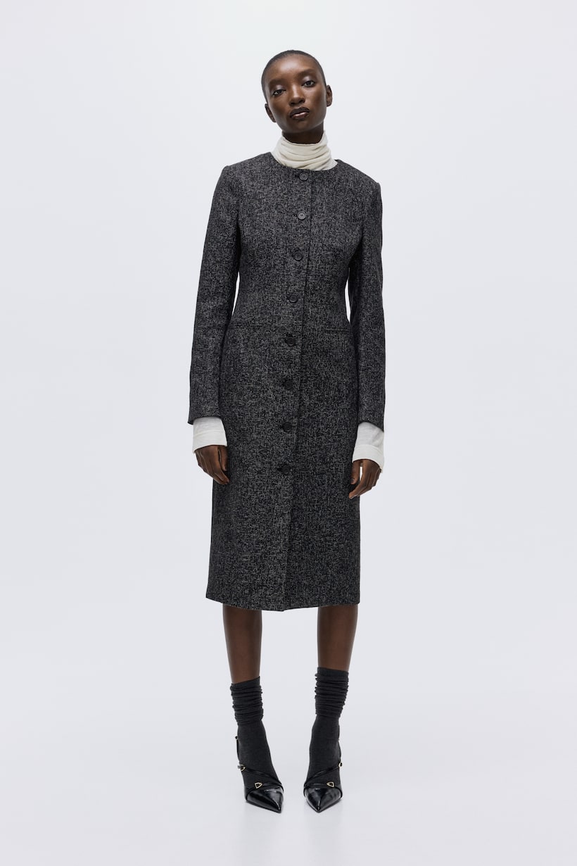 Kantoorjurken Midi, trui, hemd, potlood wikkel H&M BE