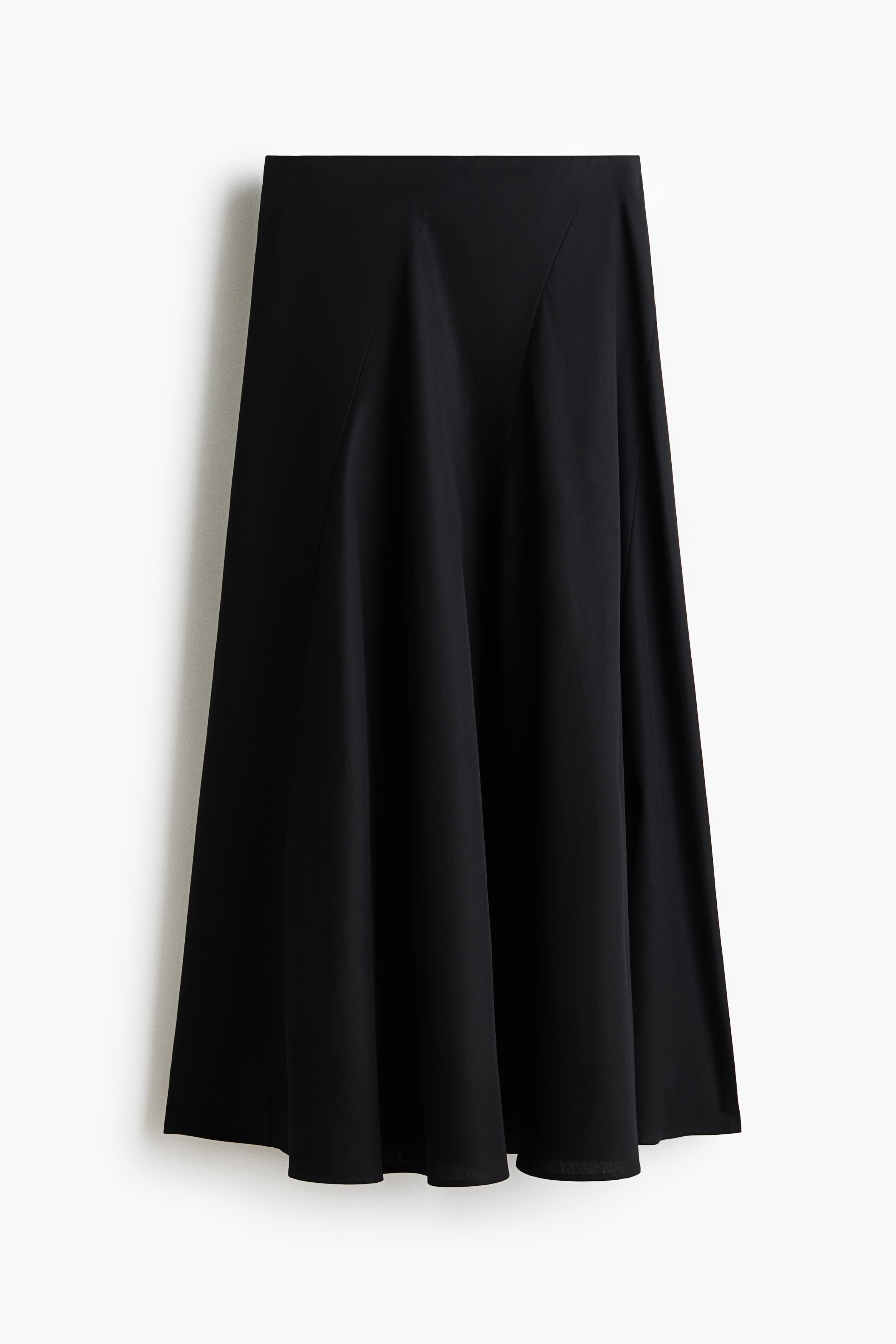 Flared cotton skirt - Black/Beige