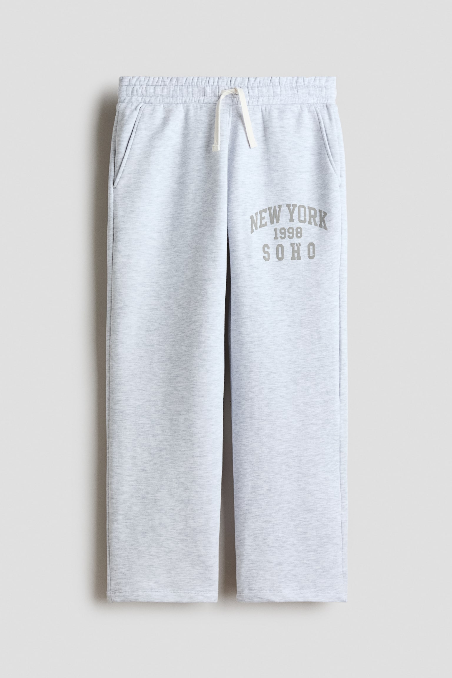Printed joggers - Light grey marl/New York