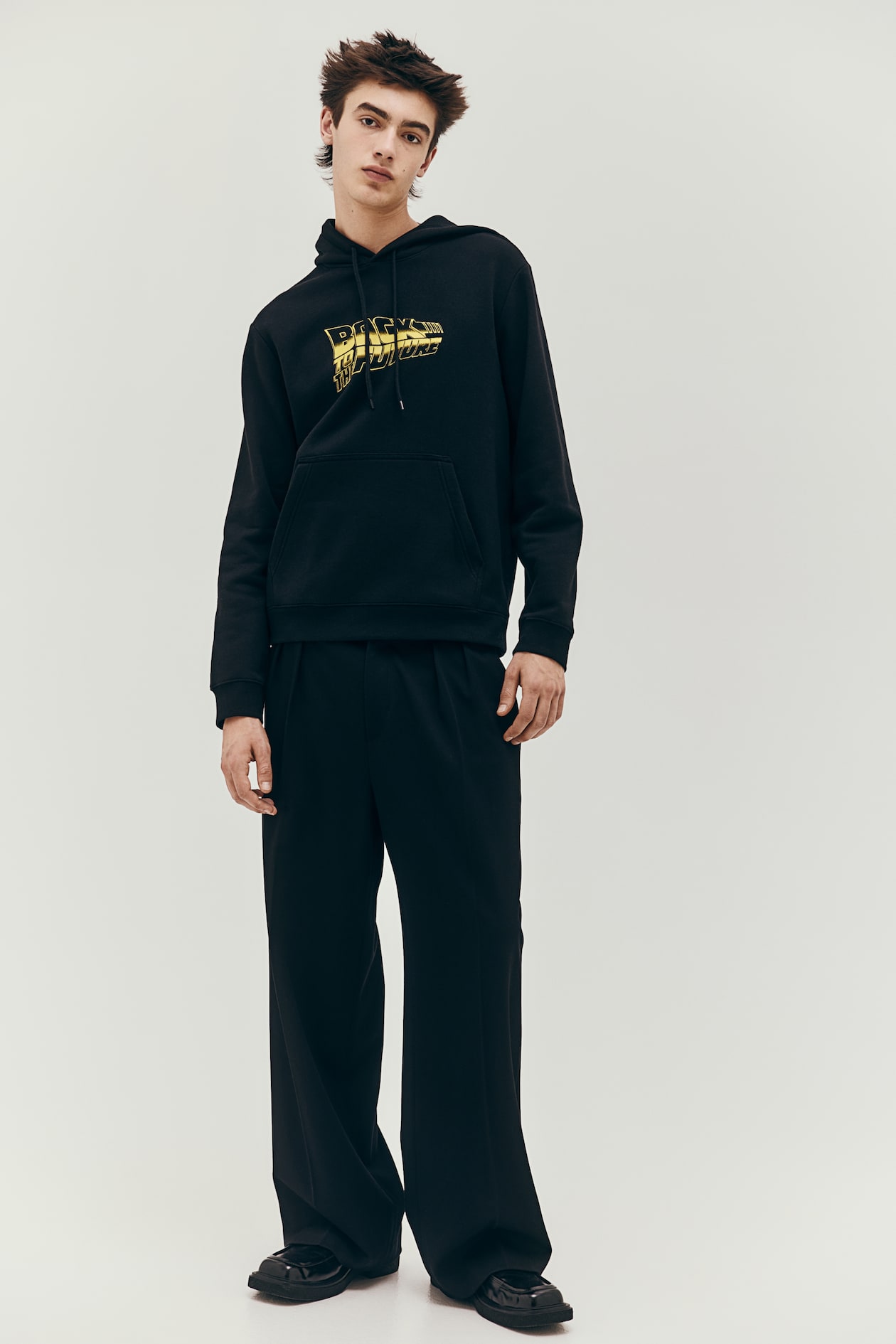 Regular Fit Hoodie Black/Back to the Future Men H&M US