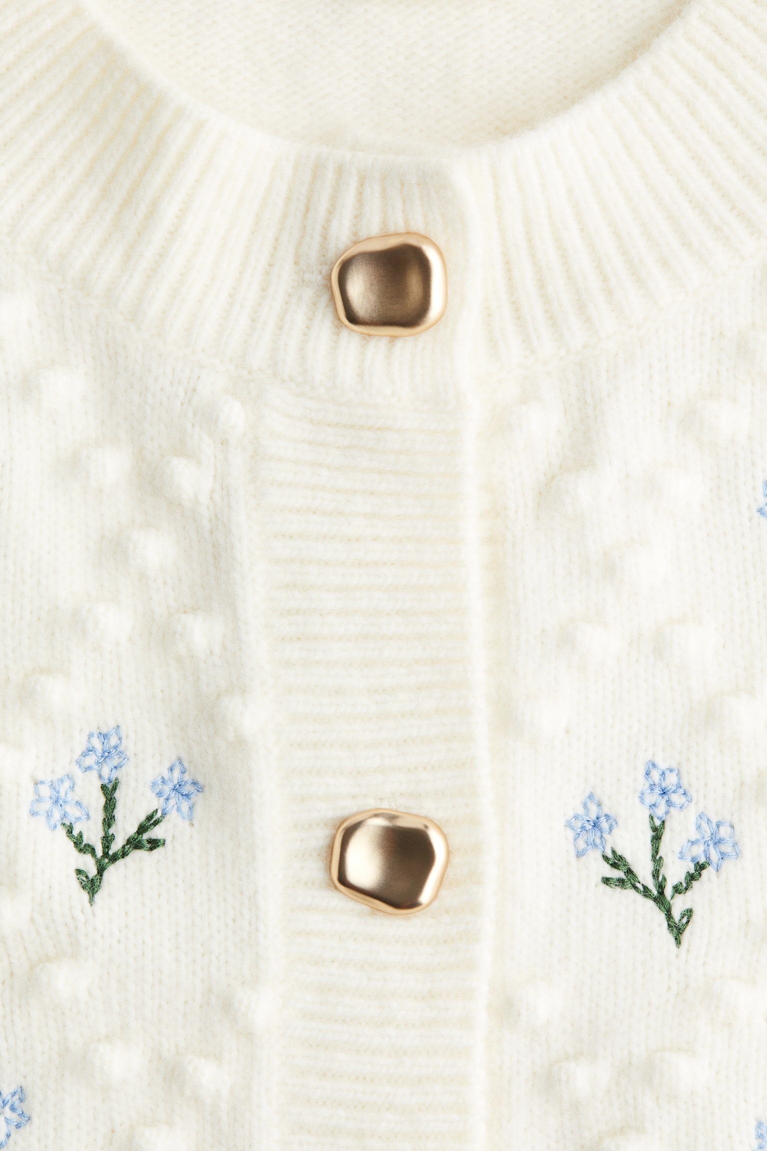 엠브로이더리 가디건 - 크림 - 2