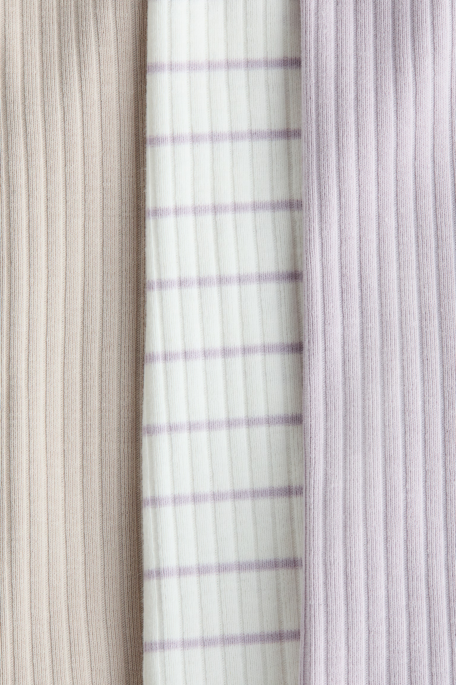 3-pack ribbed cycling shorts - Light purple/Light beige/Pink/White/Dark grey/Beige/Light purple/Light pink/Light pink/Dark blue - 2