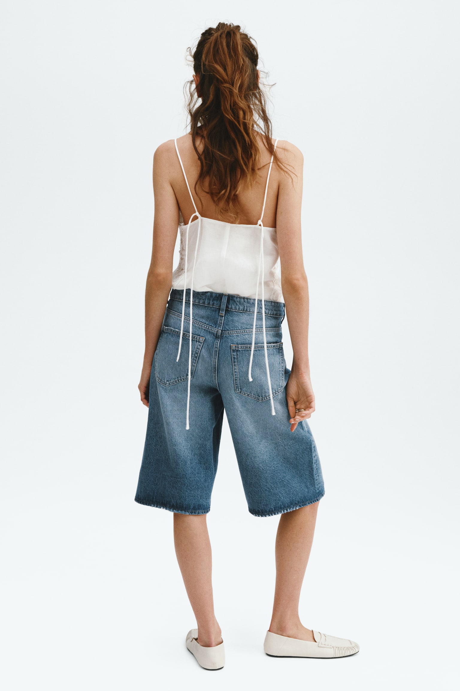 Denim Bermuda shorts - Light denim blue/Light denim blue - 5