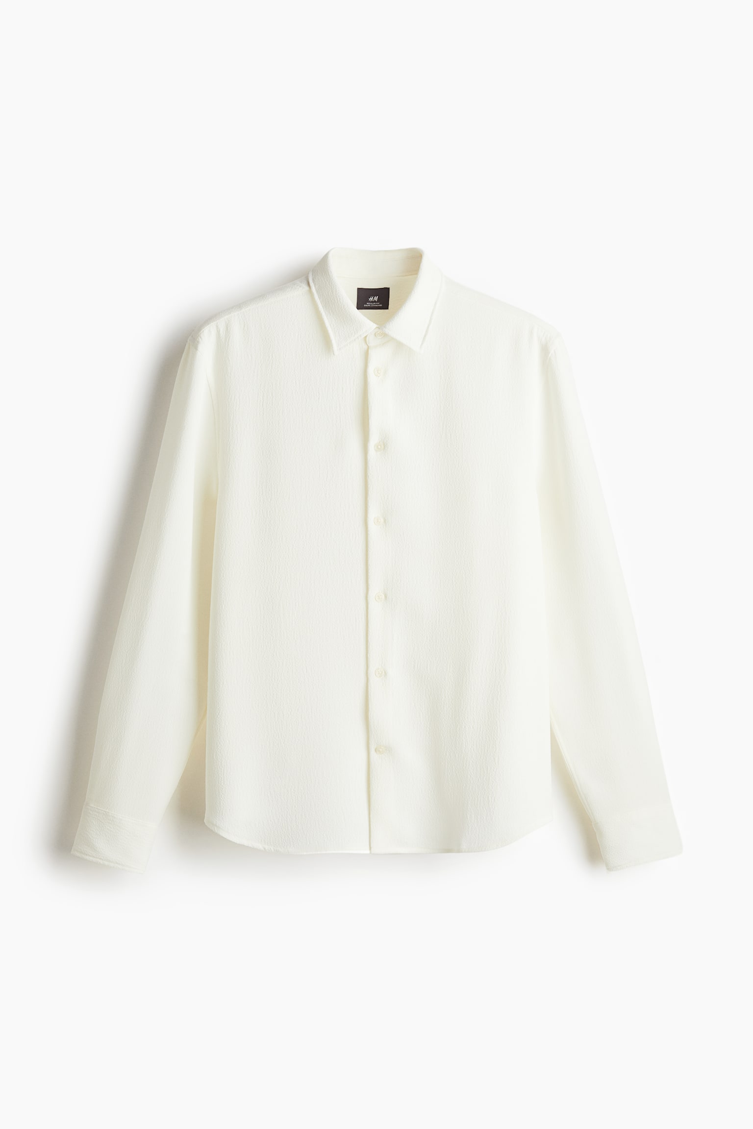 Regular Fit Crêpe shirt - White/Black/Burgundy - 2