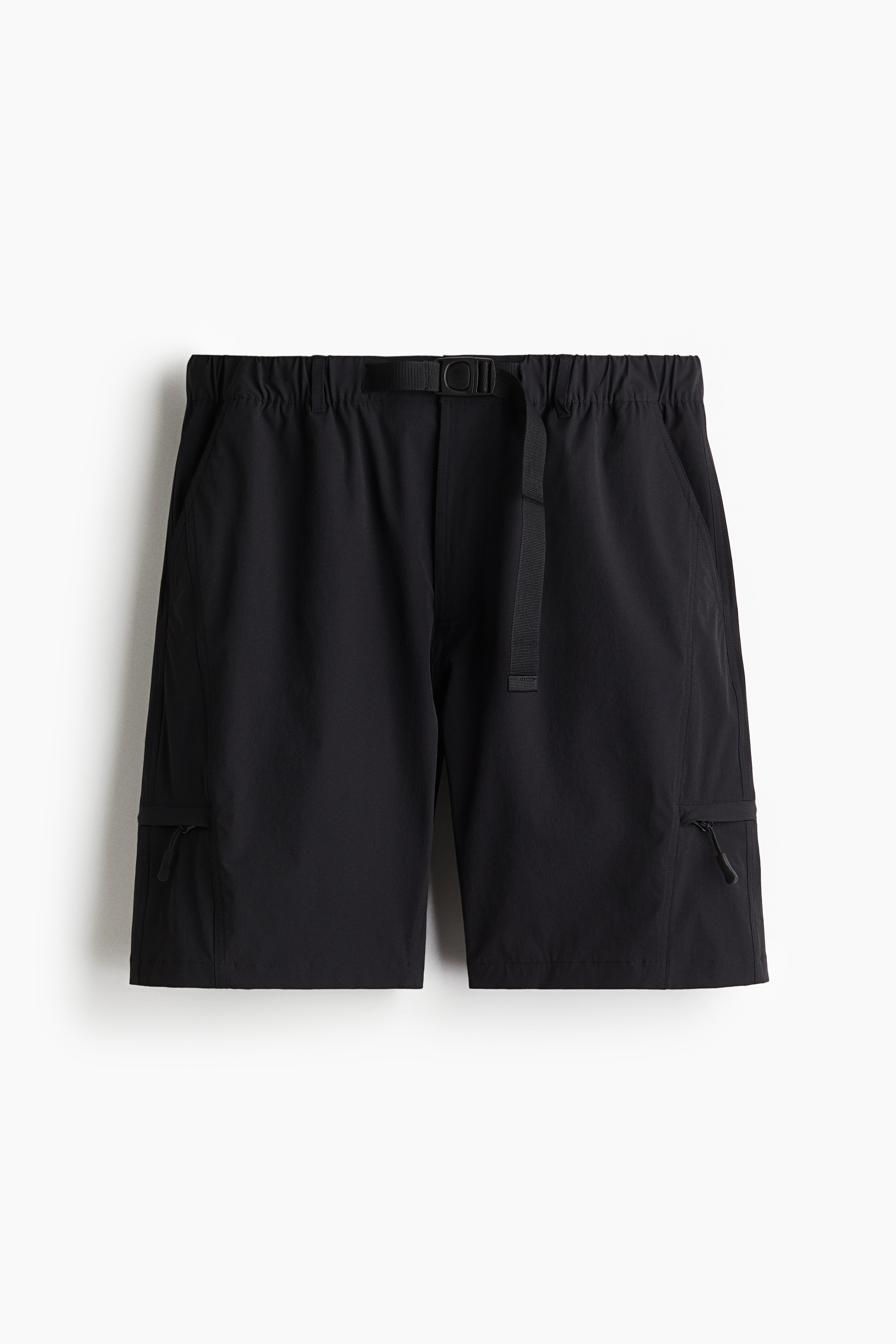 ルーズフィットショートパンツ - ブラック/ベージュ