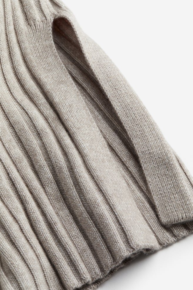 Rib-knit dress - Light greige/Light grey/Dark grey - 6
