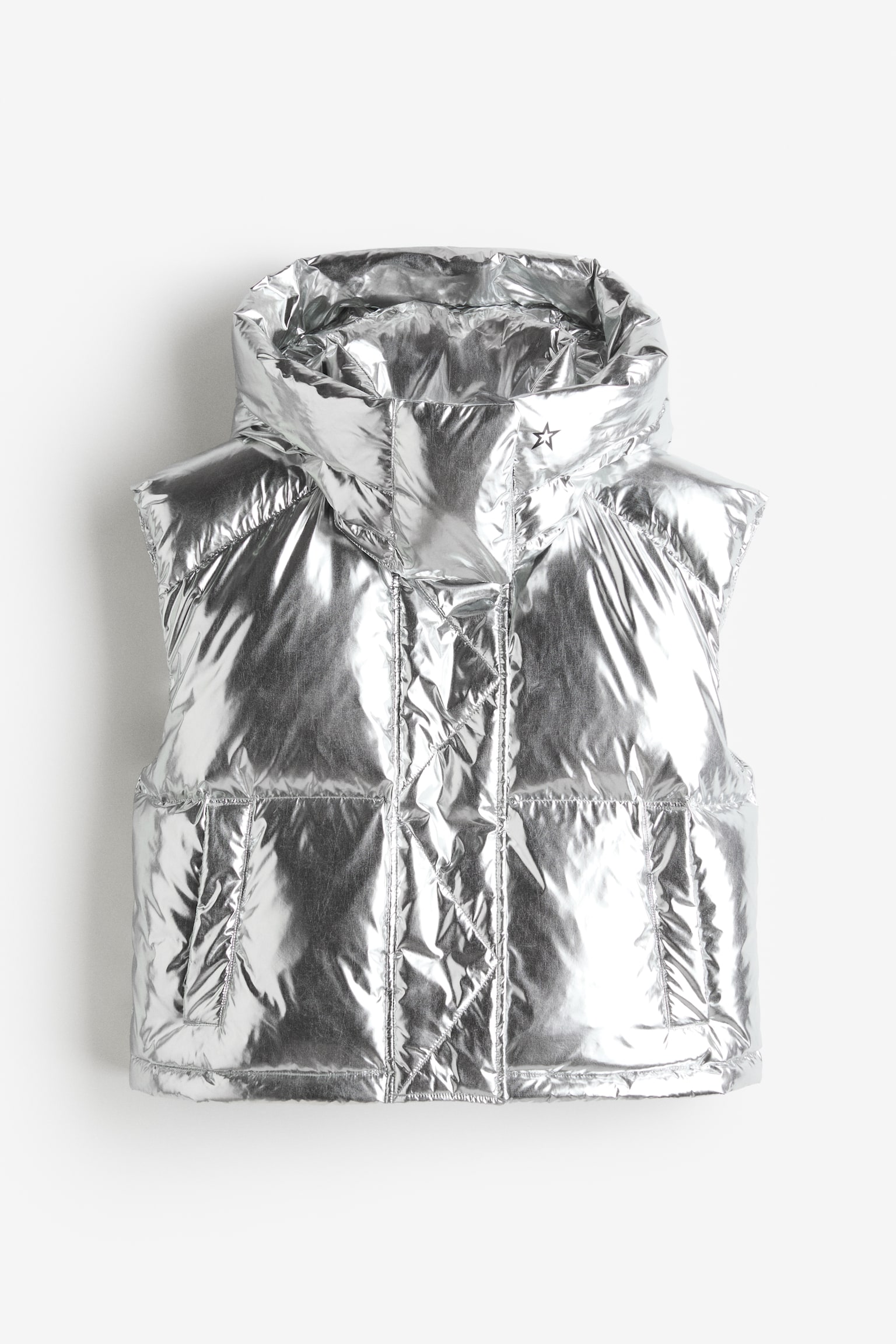 Water-repellent down gilet - Silver-coloured - 2