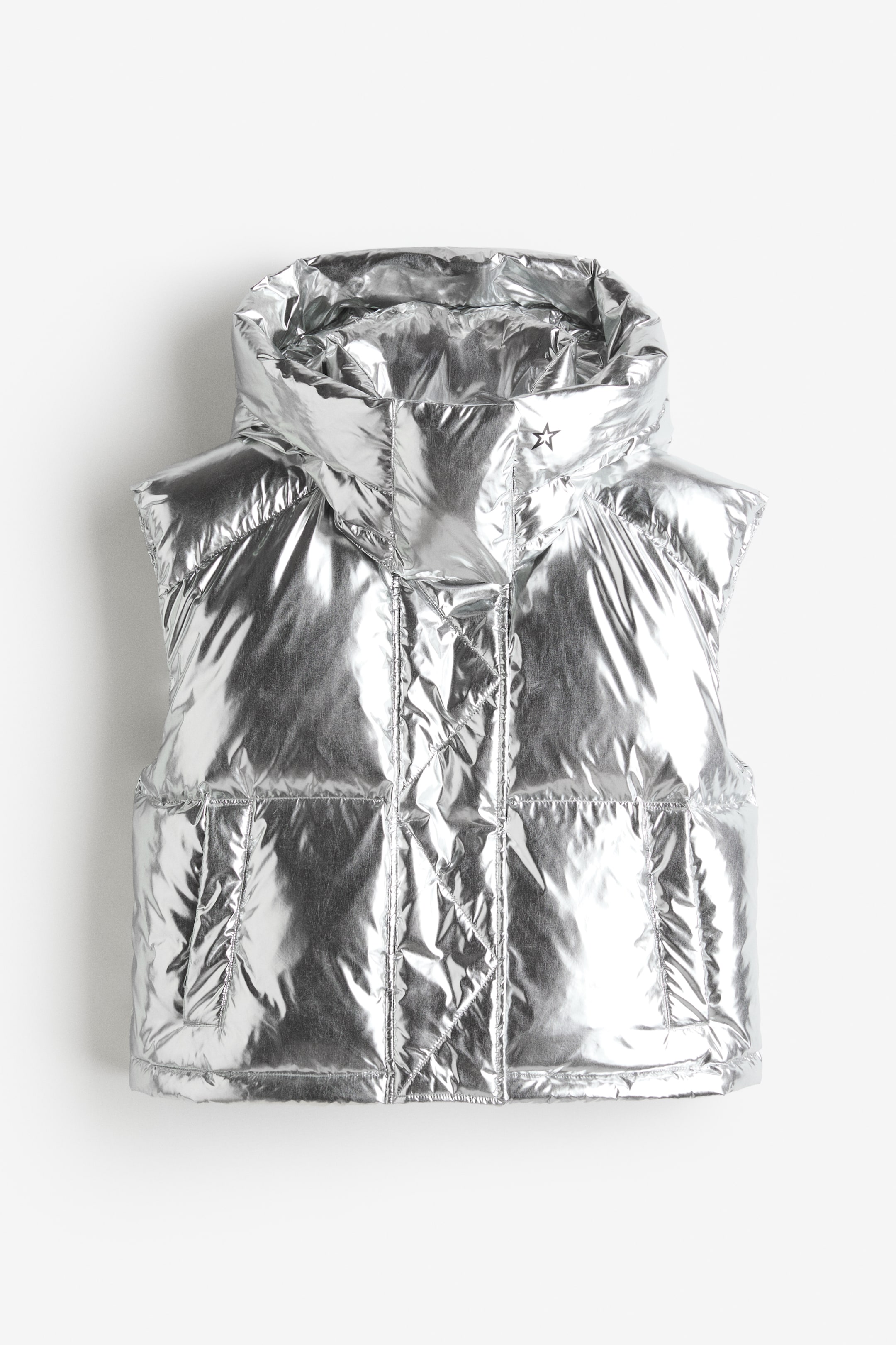 View larger image: Water-repellent down gilet - Silver-coloured - Ladies | H&M 6