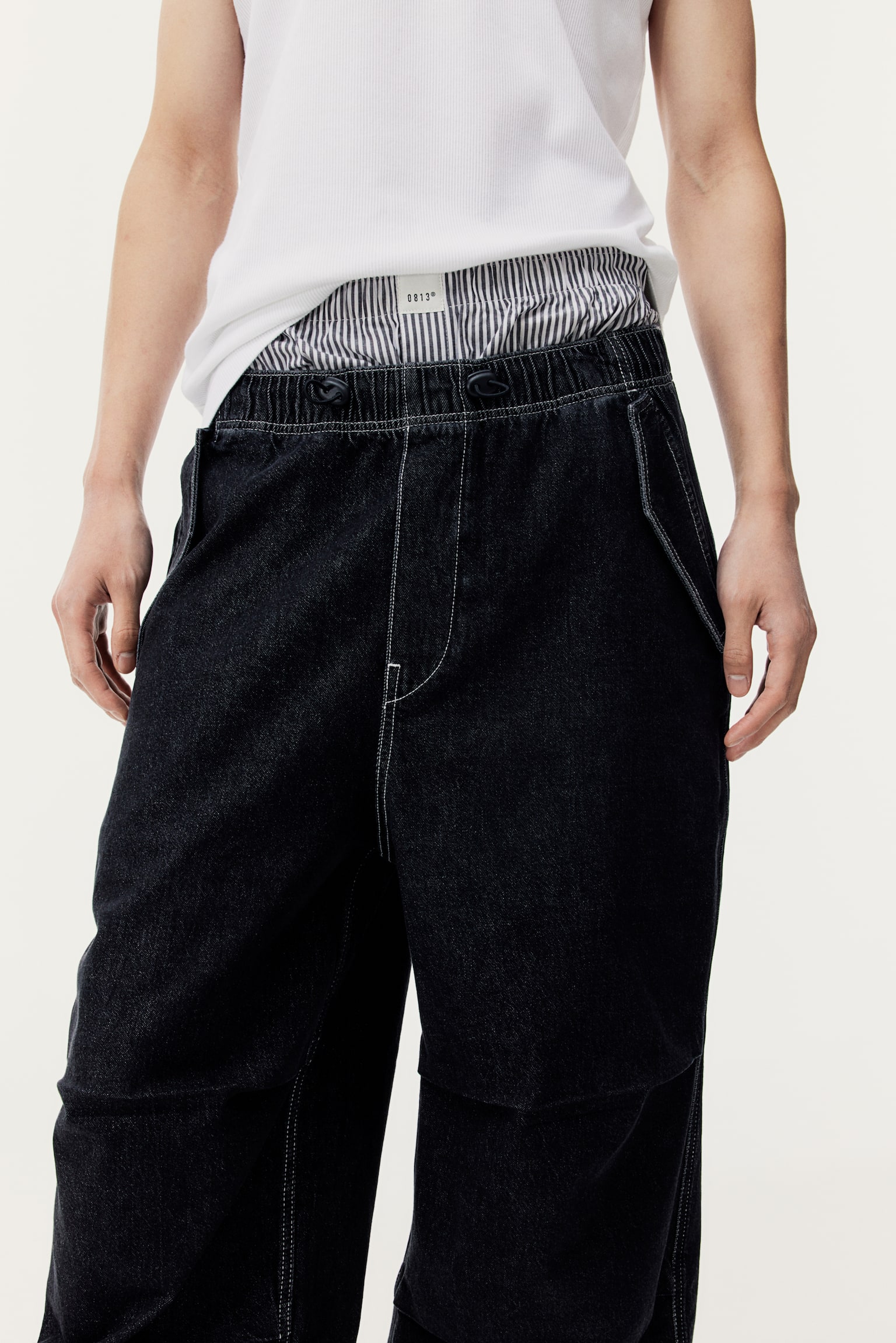 Loose Fit Parachute trousers - Dark denim grey - 3