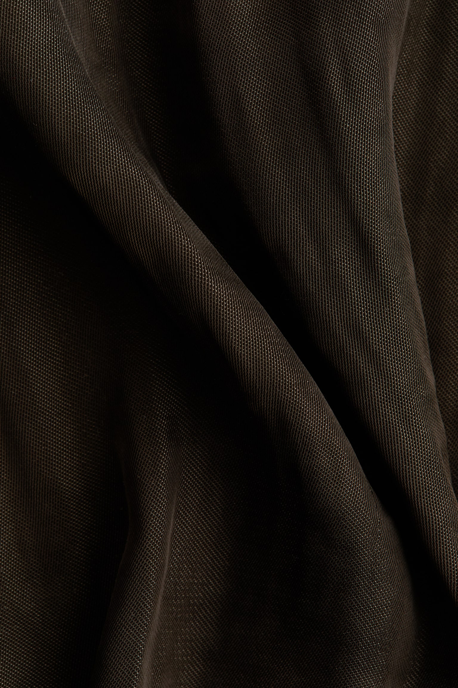 Cold-shoulder satin jumpsuit - Dark khaki green - 2