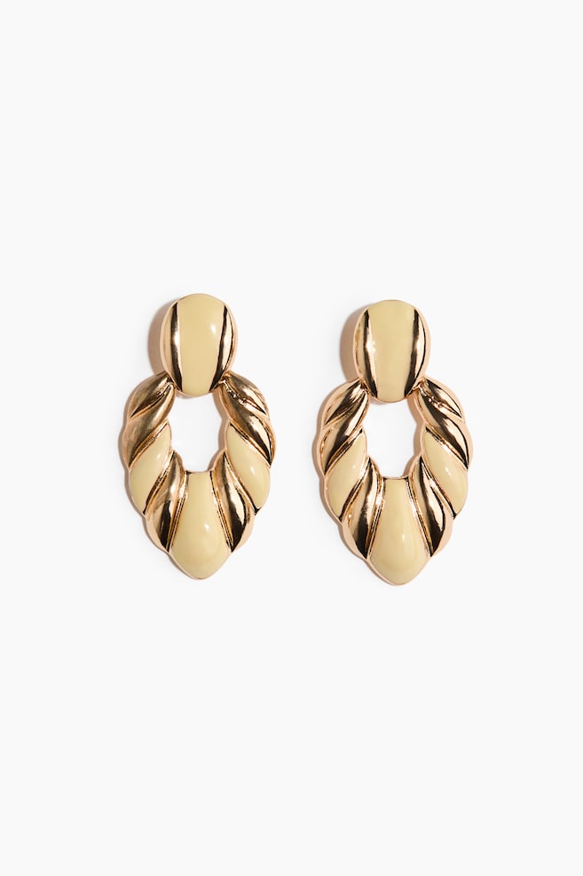 Boucles d'oreilles avec pendentif - Doré - 1