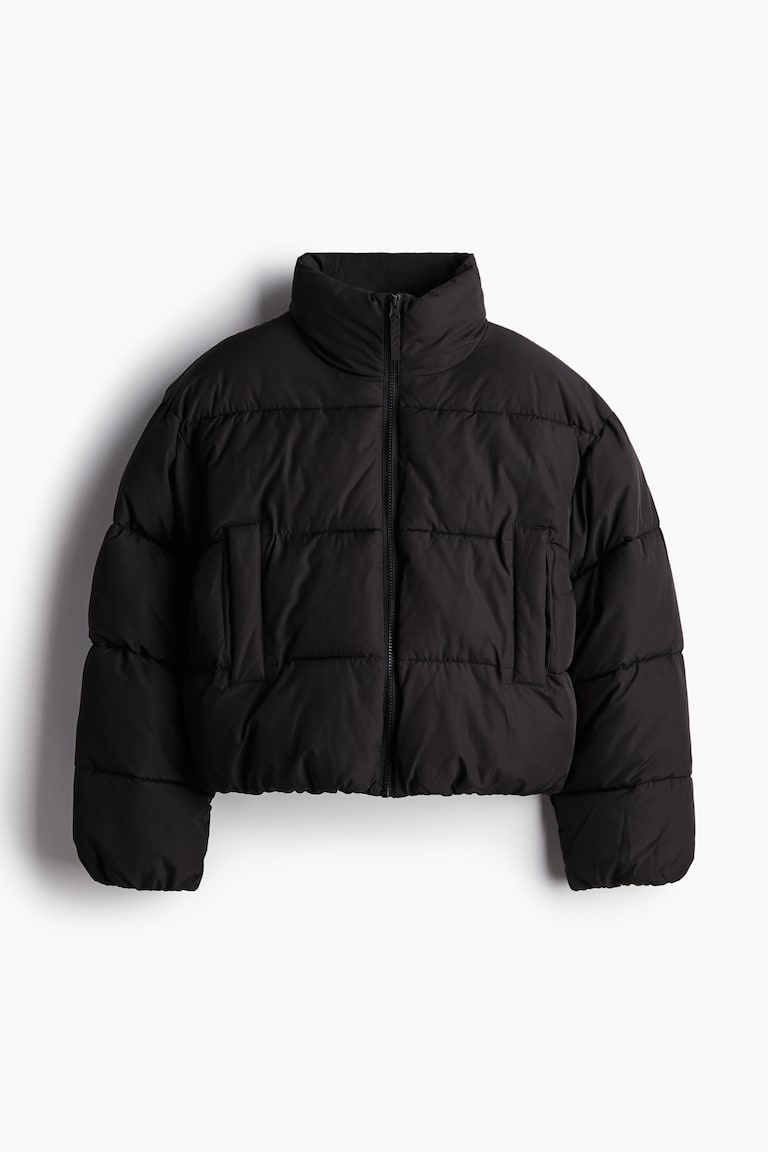 Jacket Outfit And Other Stories Black Puffer Jacket Short Puffer