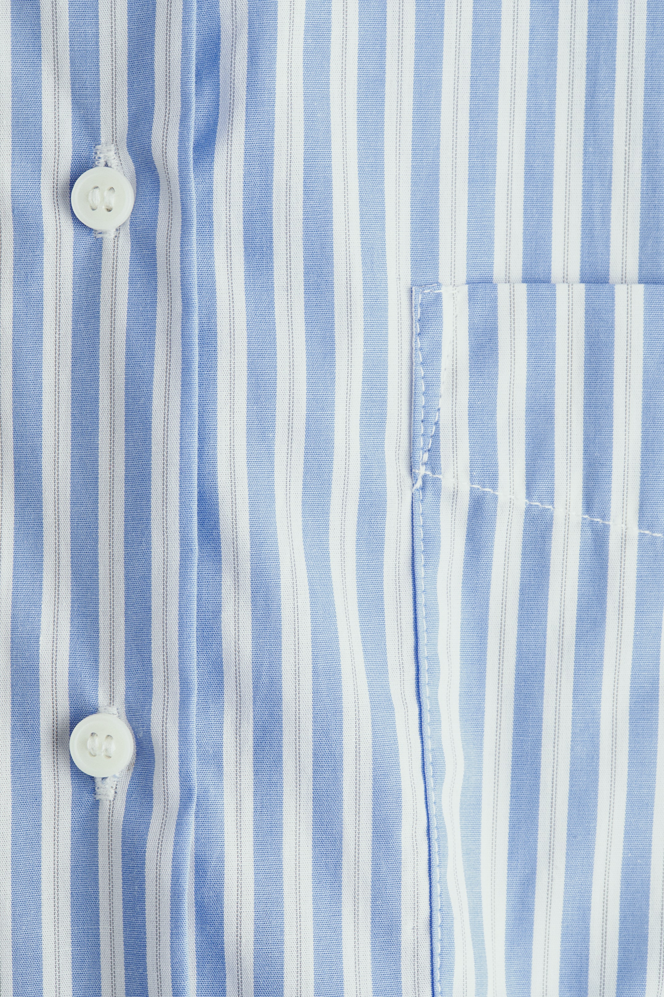 View larger image: Oversized poplin shirt - Blue/Striped - Ladies | H&M IE 7