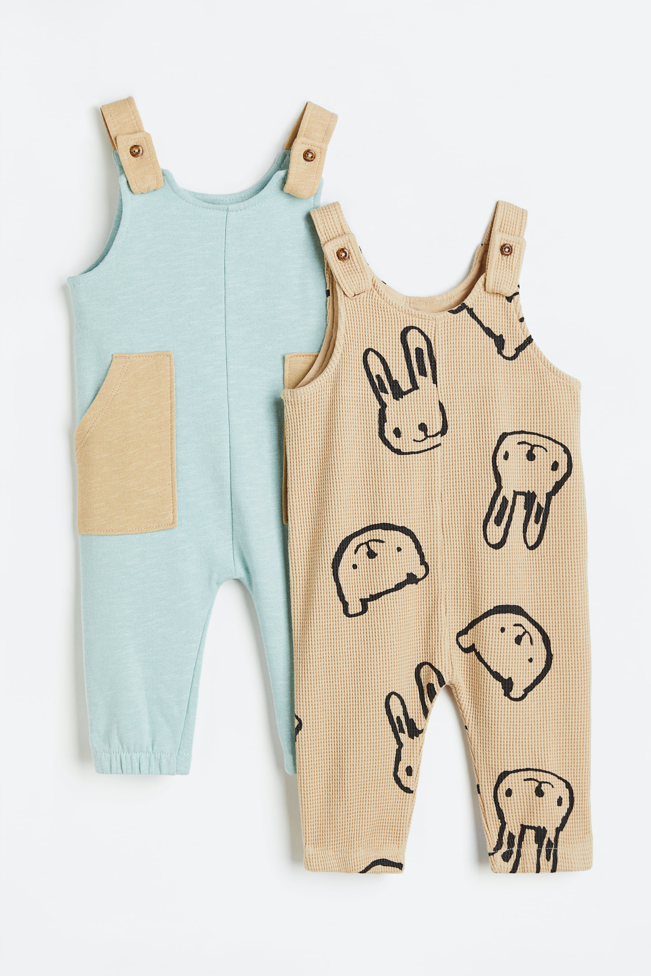 2-pack Cotton Overalls