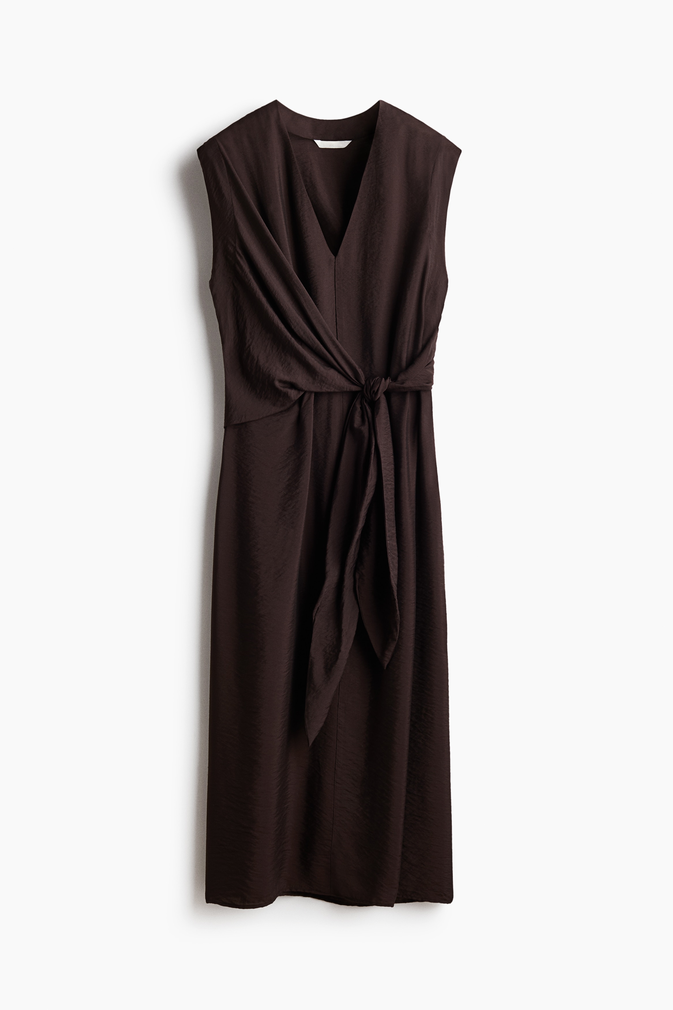 Tie-detail satin dress