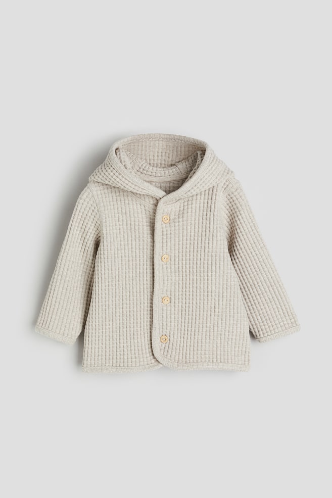 Cardigan a nido d'ape - Beige chiaro - 1