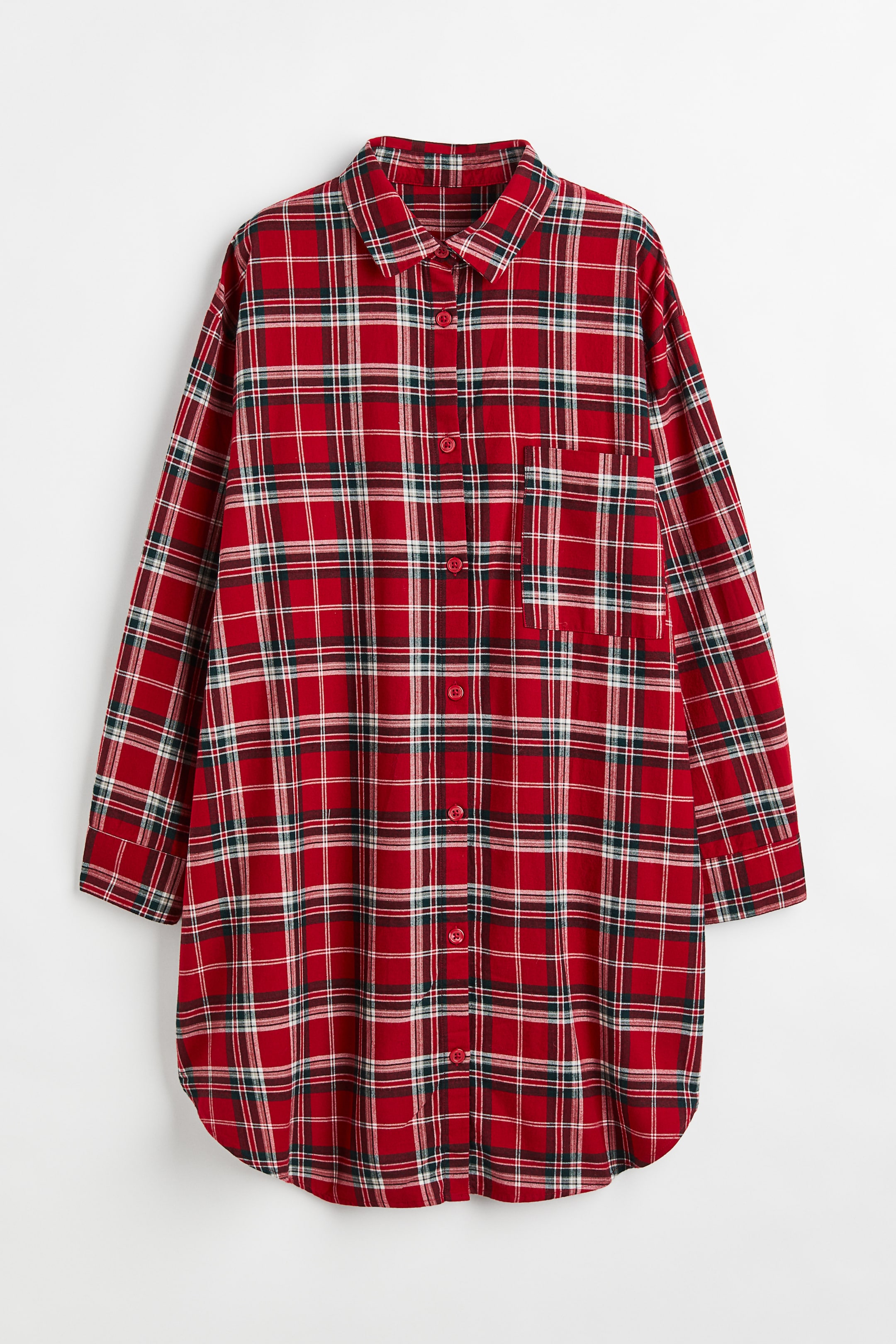 Visualizza immagine più grande: H&M+ Camicia da notte flanella - Rosso/quadri - DONNA | H&M IT 1