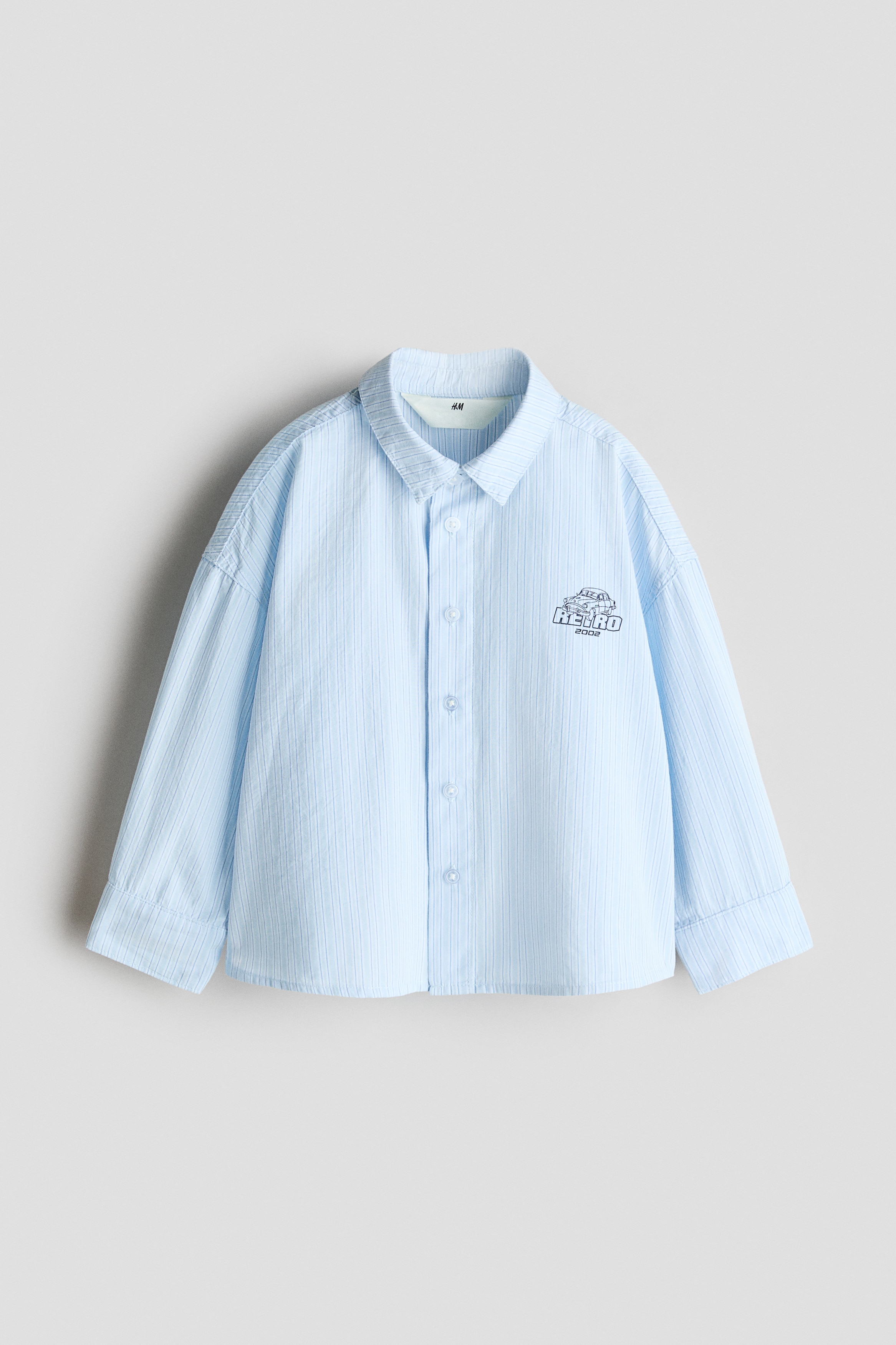 포플린 셔츠 - 라이트 블루/스트라이프/네이비 블루/체크