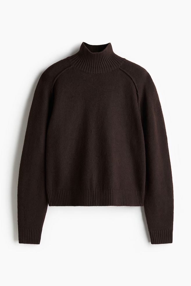 Pullover a lupetto - Marrone scuro/Nero/righe/Crema - 1
